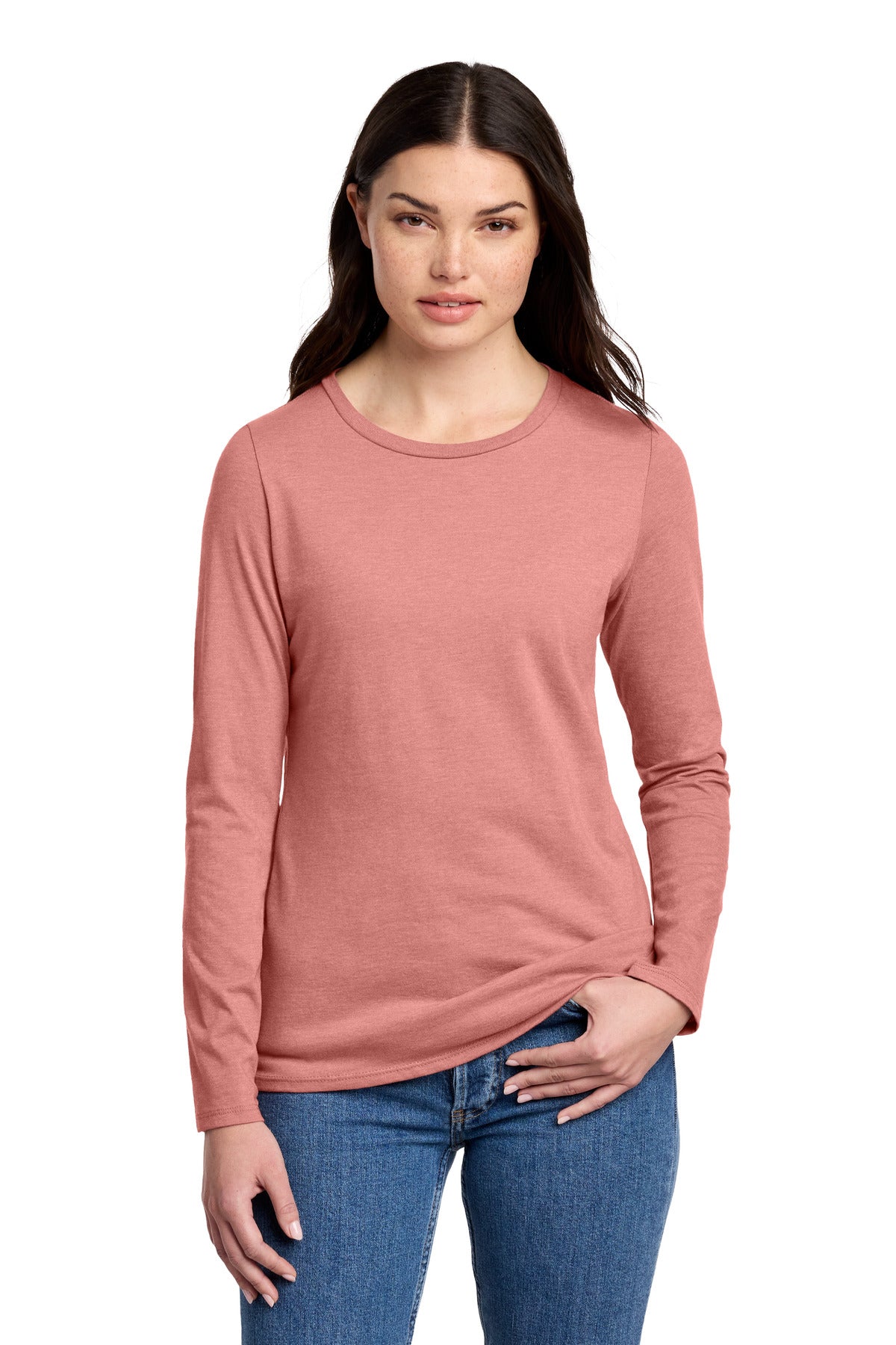 District DT110 Women's Perfect Blend CVC Long Sleeve Tee