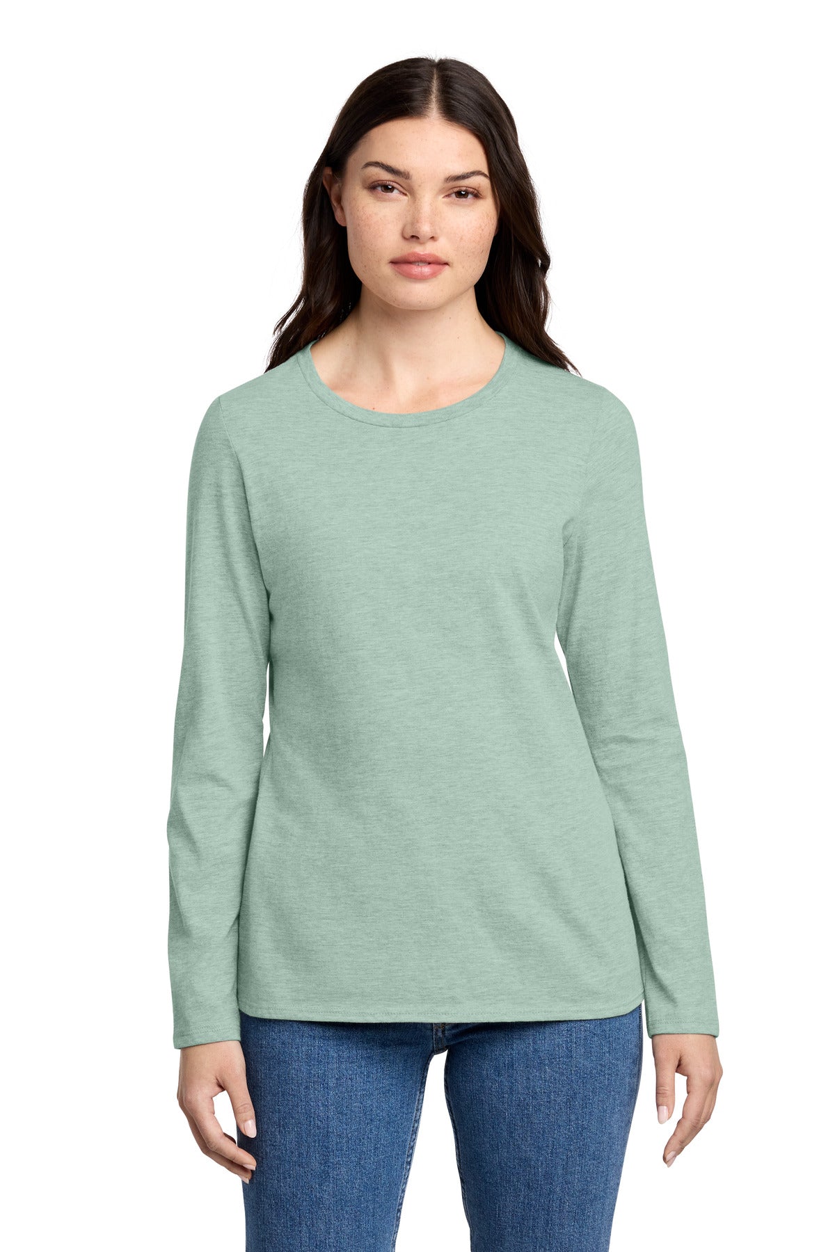 District DT110 Women's Perfect Blend CVC Long Sleeve Tee