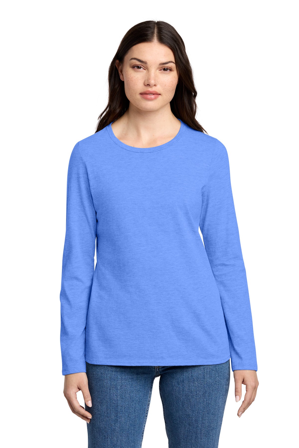 District DT110 Women's Perfect Blend CVC Long Sleeve Tee