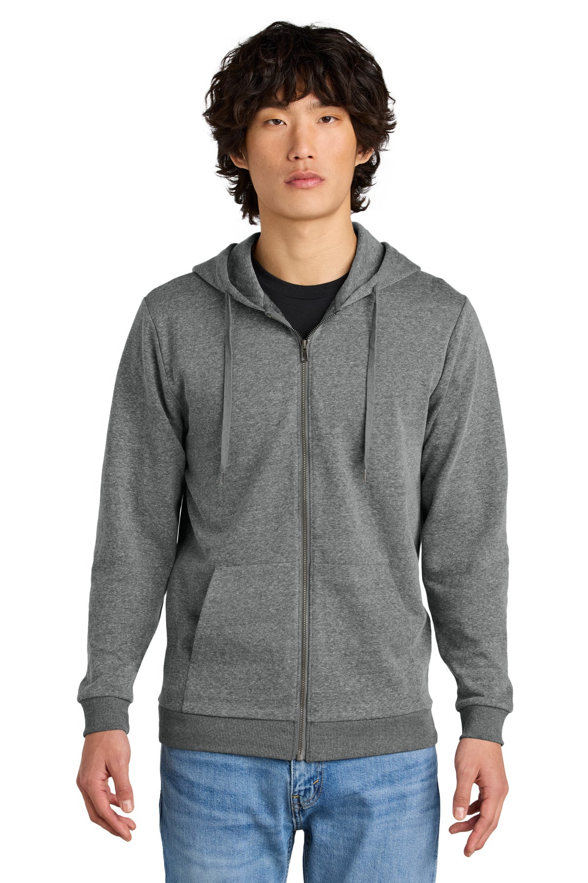 District DT1302 Perfect Tri Fleece Full-Zip Hoodie