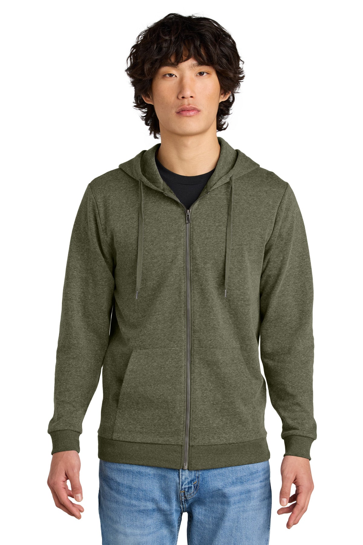 District DT1302 Perfect Tri Fleece Full-Zip Hoodie