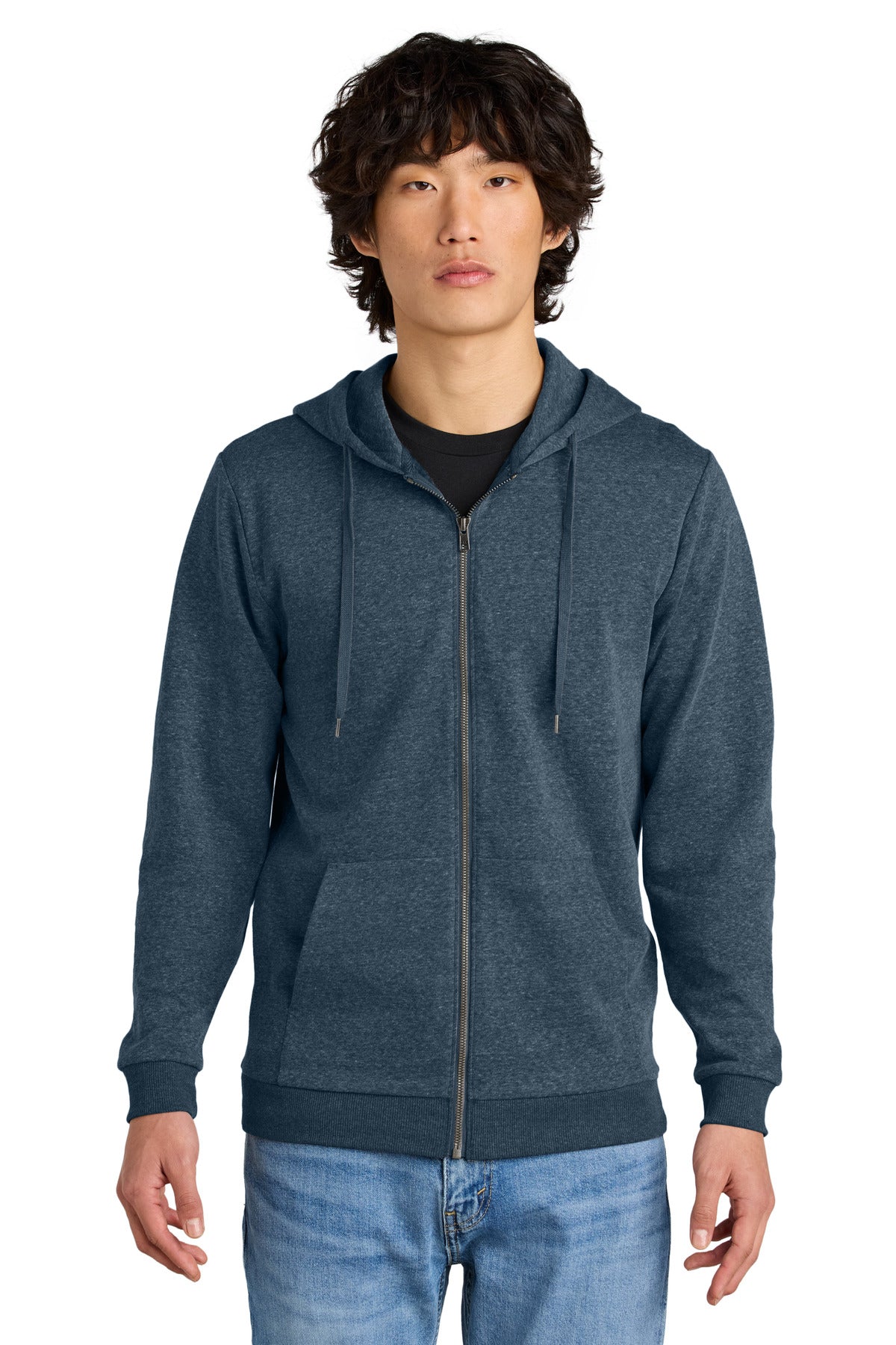 District DT1302 Perfect Tri Fleece Full-Zip Hoodie
