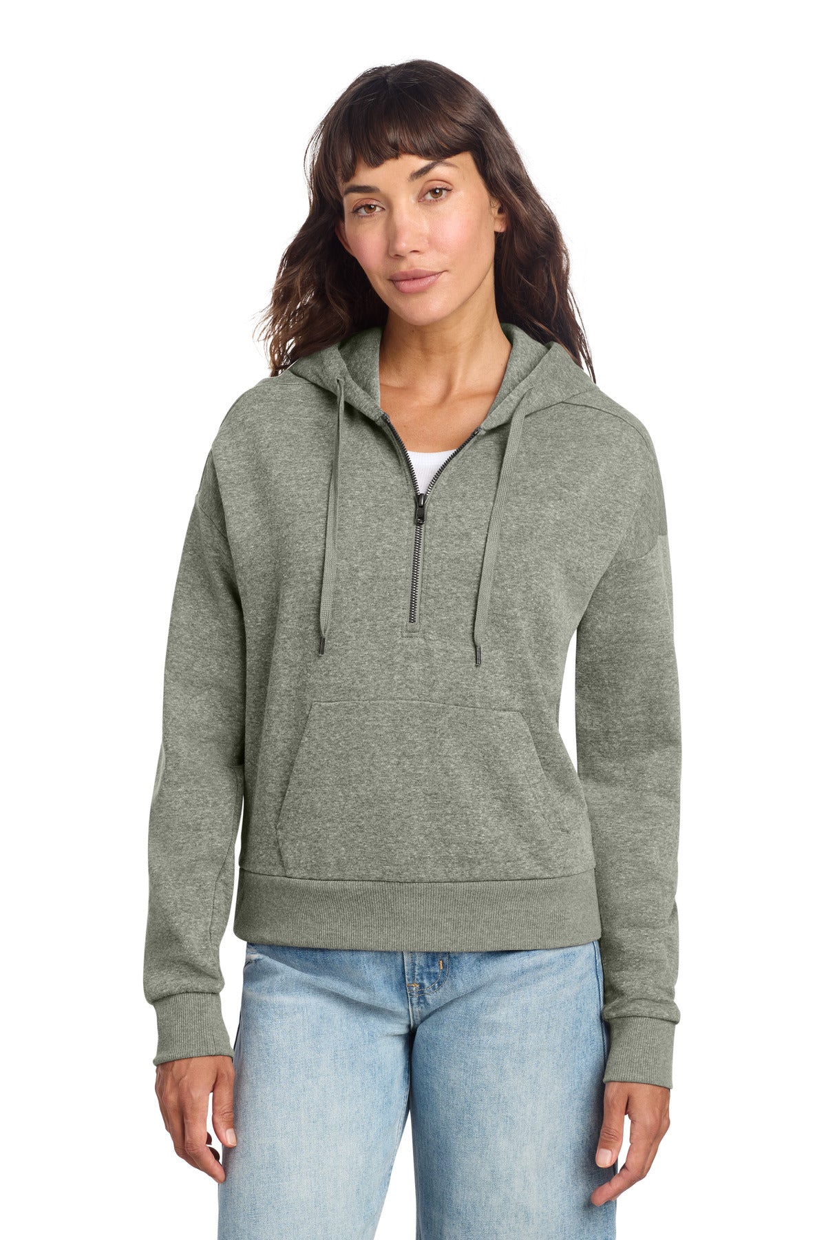 District DT1311 Women's Perfect Tri Fleece 1/2-Zip Pullover