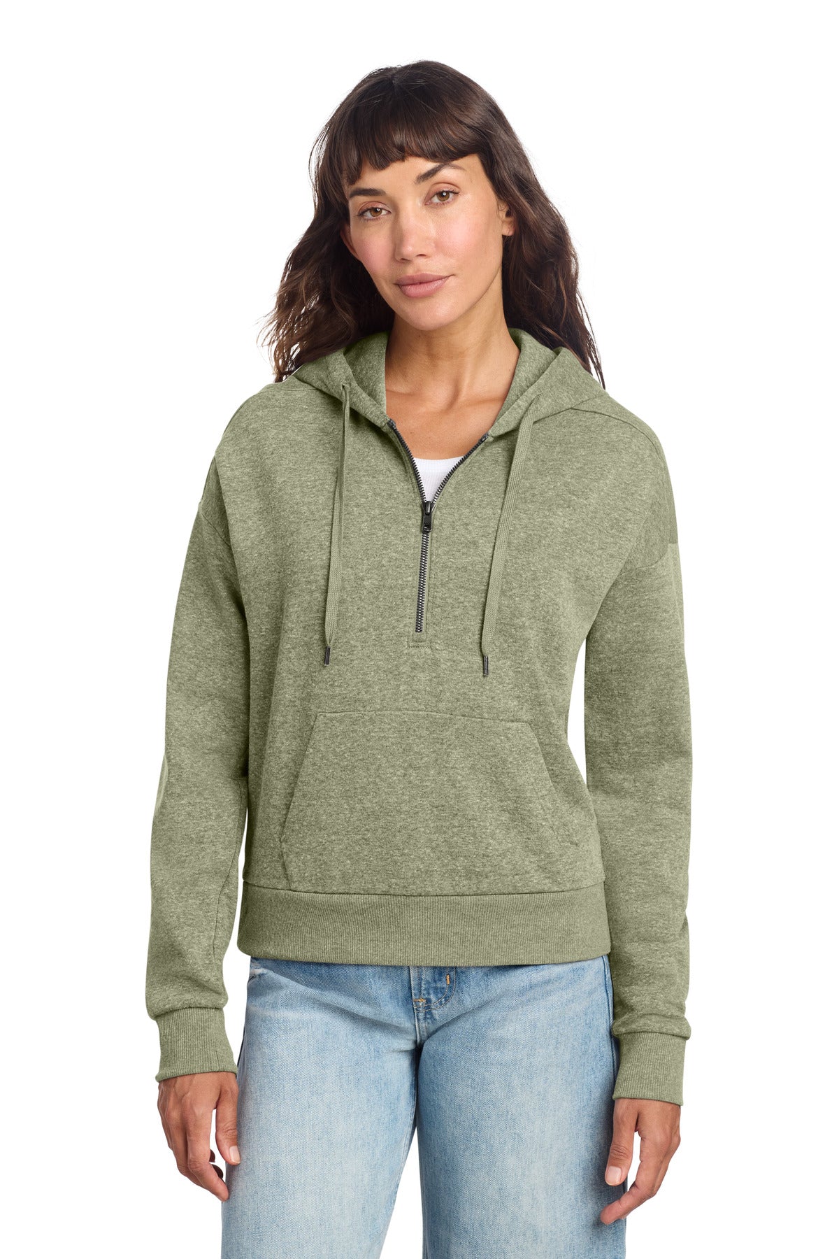 District DT1311 Women's Perfect Tri Fleece 1/2-Zip Pullover