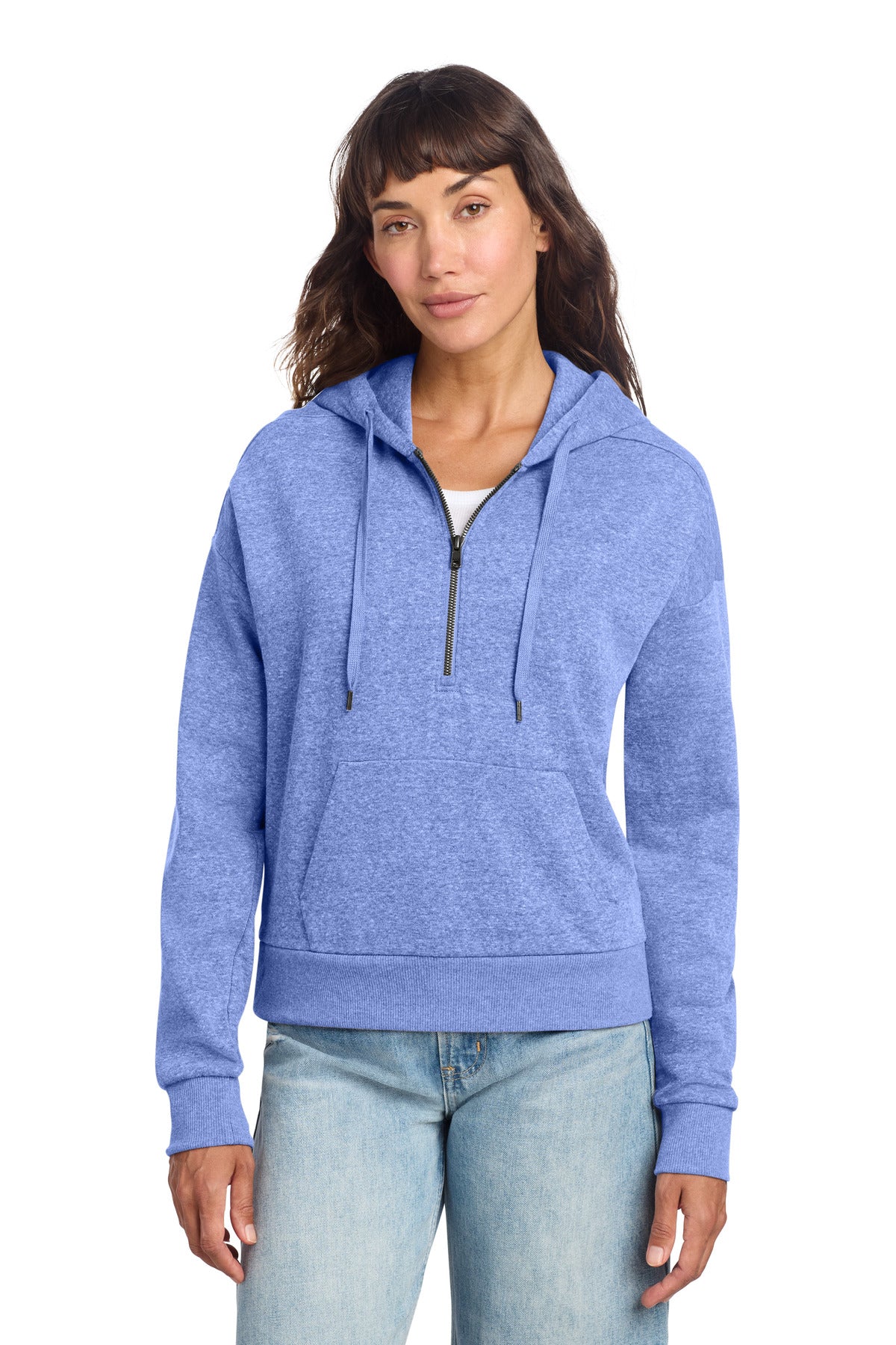 District DT1311 Women's Perfect Tri Fleece 1/2-Zip Pullover