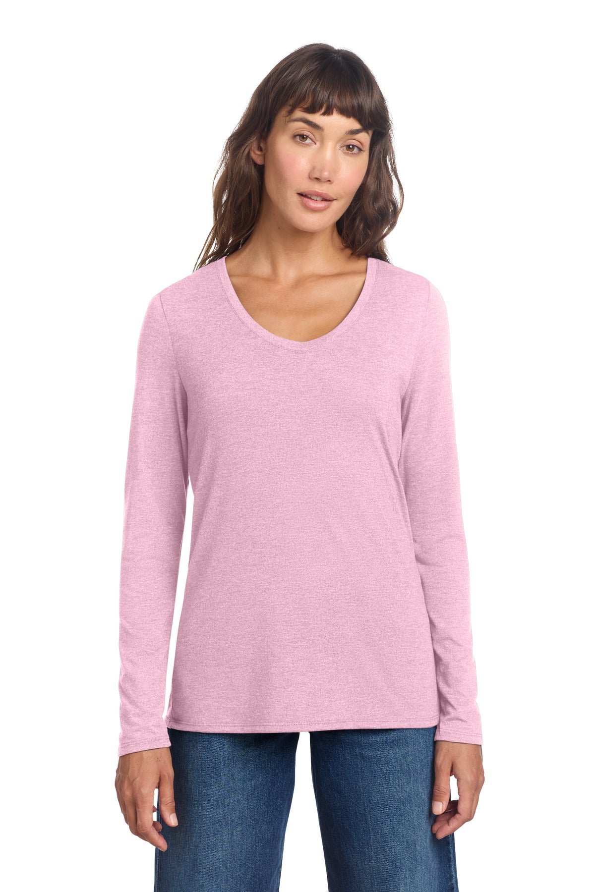 District DT135 Women's Perfect Tri Long Sleeve V-Neck Tee