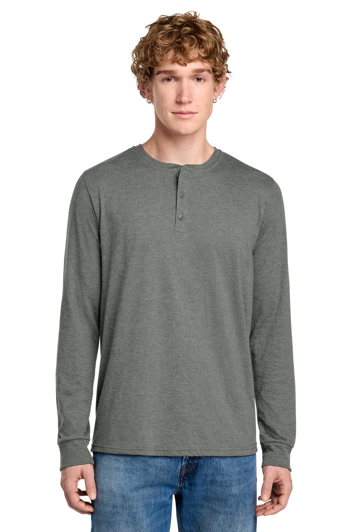 District DT145 Perfect Tri Long Sleeve Henley
