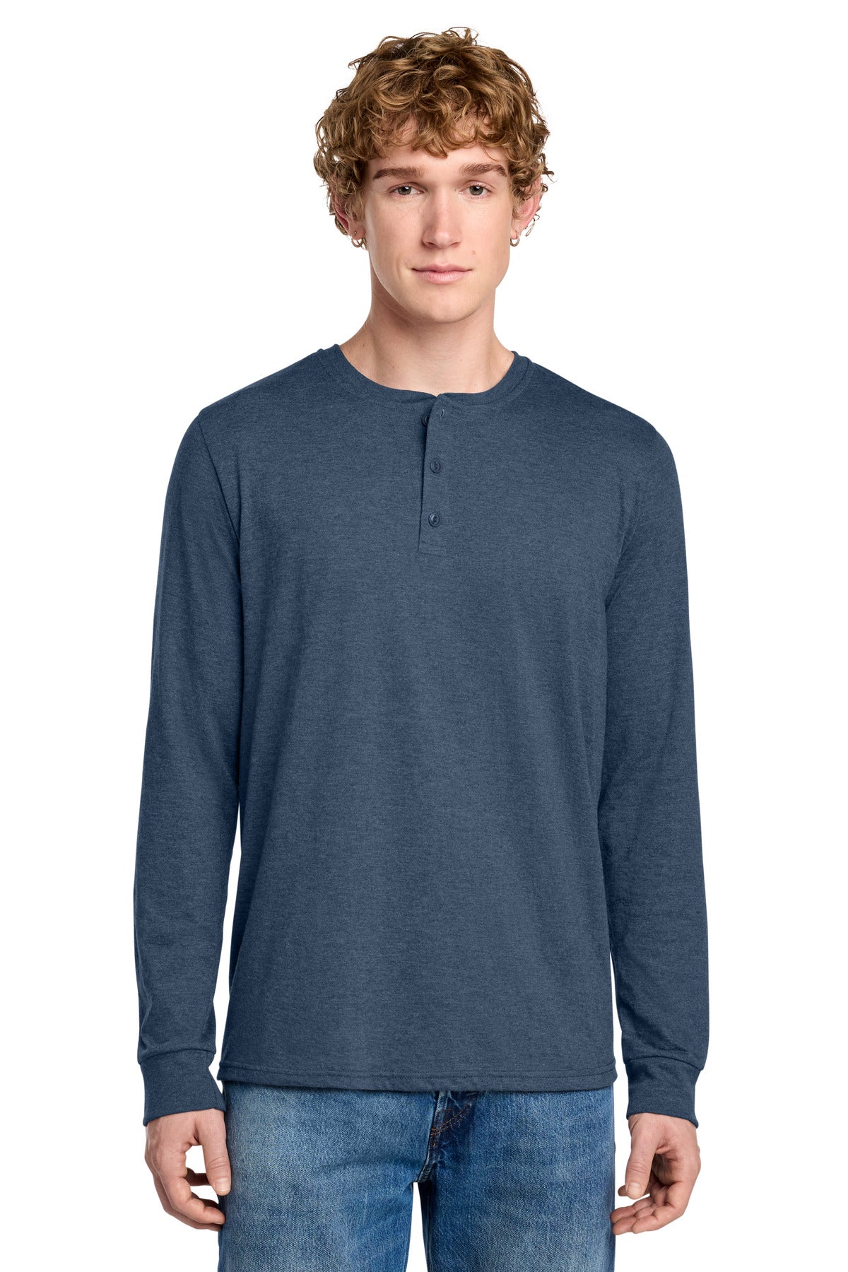 District DT145 Perfect Tri Long Sleeve Henley