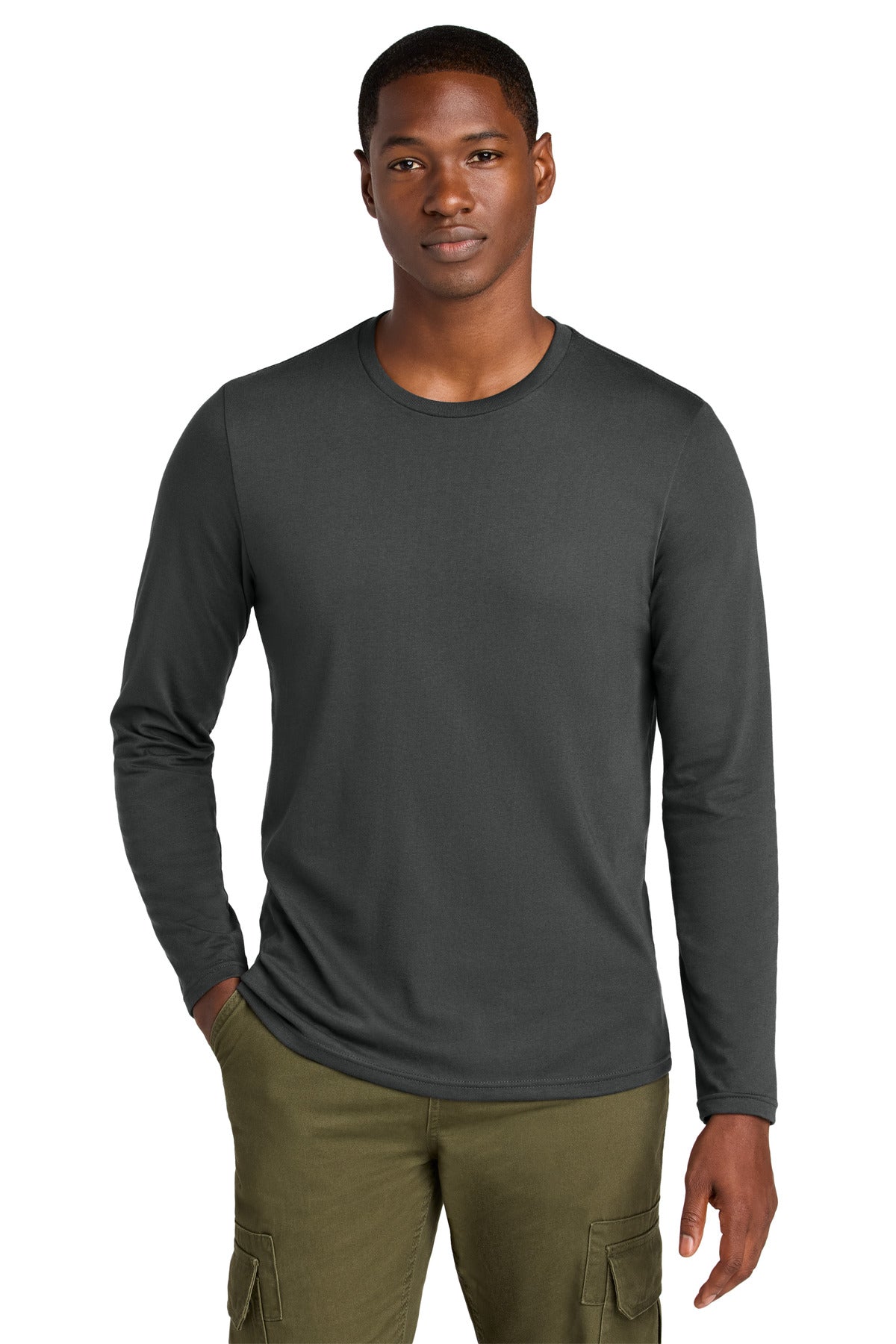 District DT185 Perfect Weight CVC Long Sleeve Tee