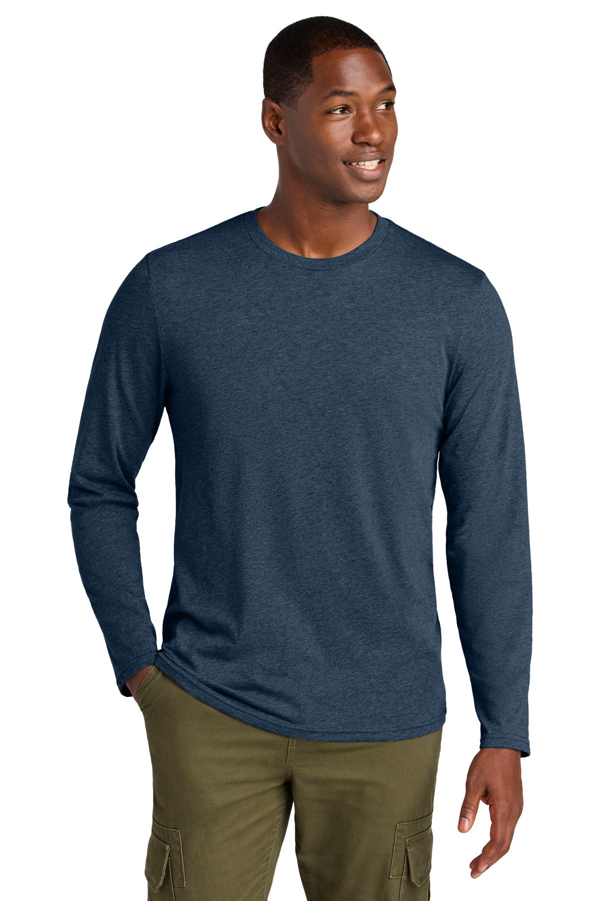 District DT185 Perfect Weight CVC Long Sleeve Tee