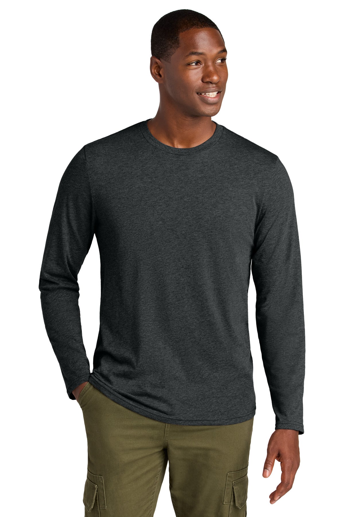 District DT185 Perfect Weight CVC Long Sleeve Tee