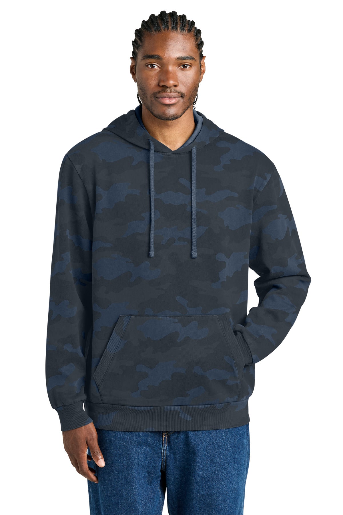 District Wash DT2200C Camo Fleece Hoodie