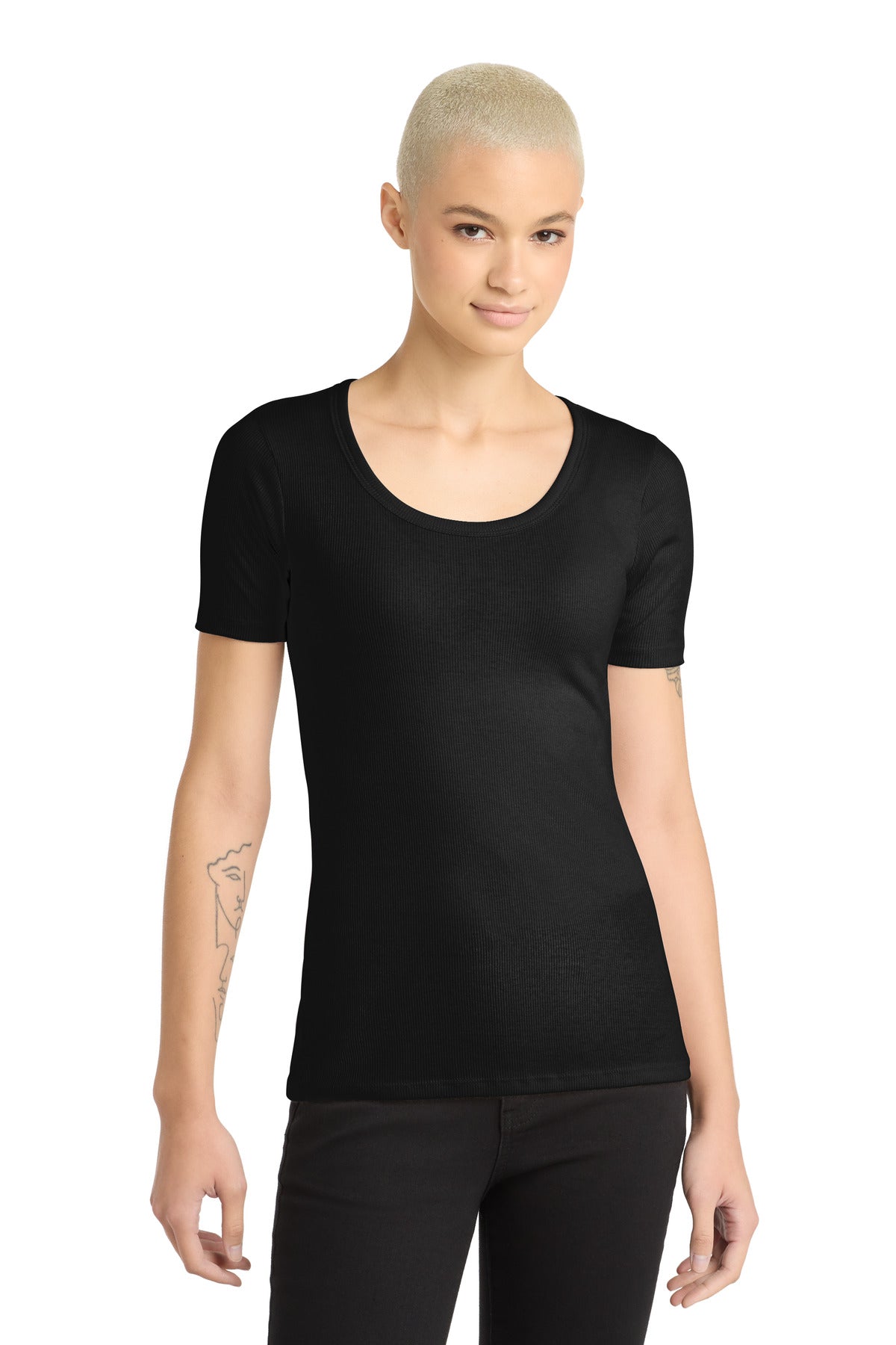District DT6020 Women's V.I.T. Rib Scoop Neck Tee