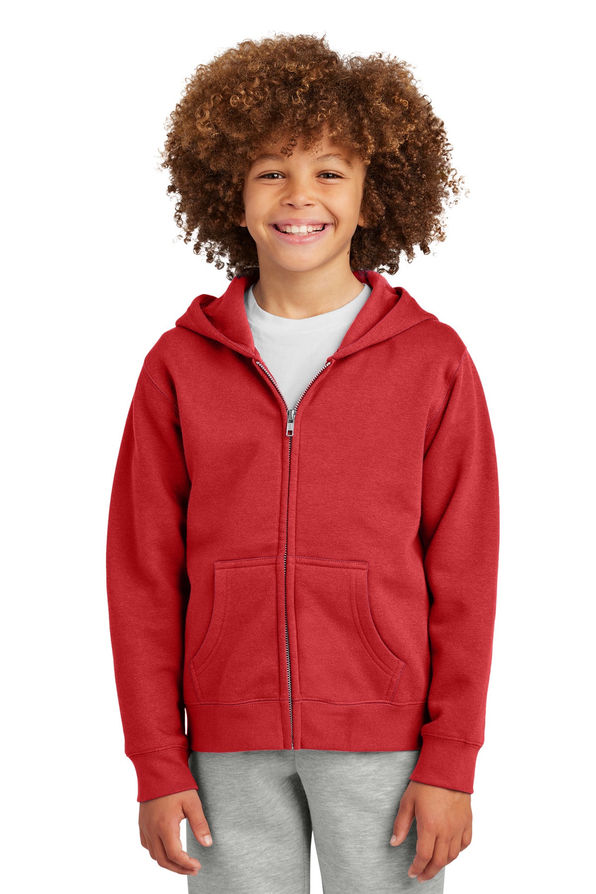 District DT6102Y Youth V.I.T. Fleece Full-Zip Hoodie