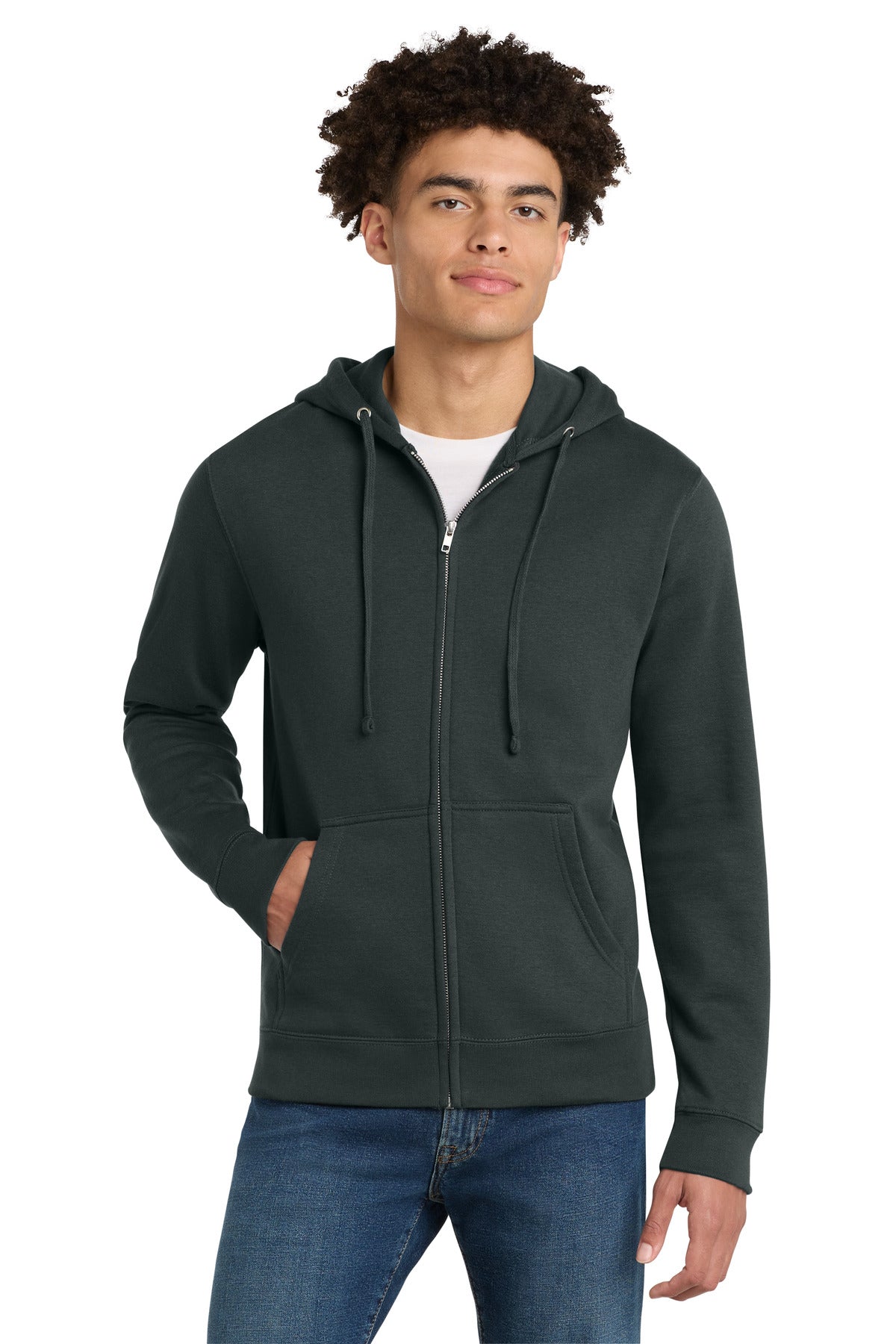 District DT6102 V.I.T. Fleece Full-Zip Hoodie