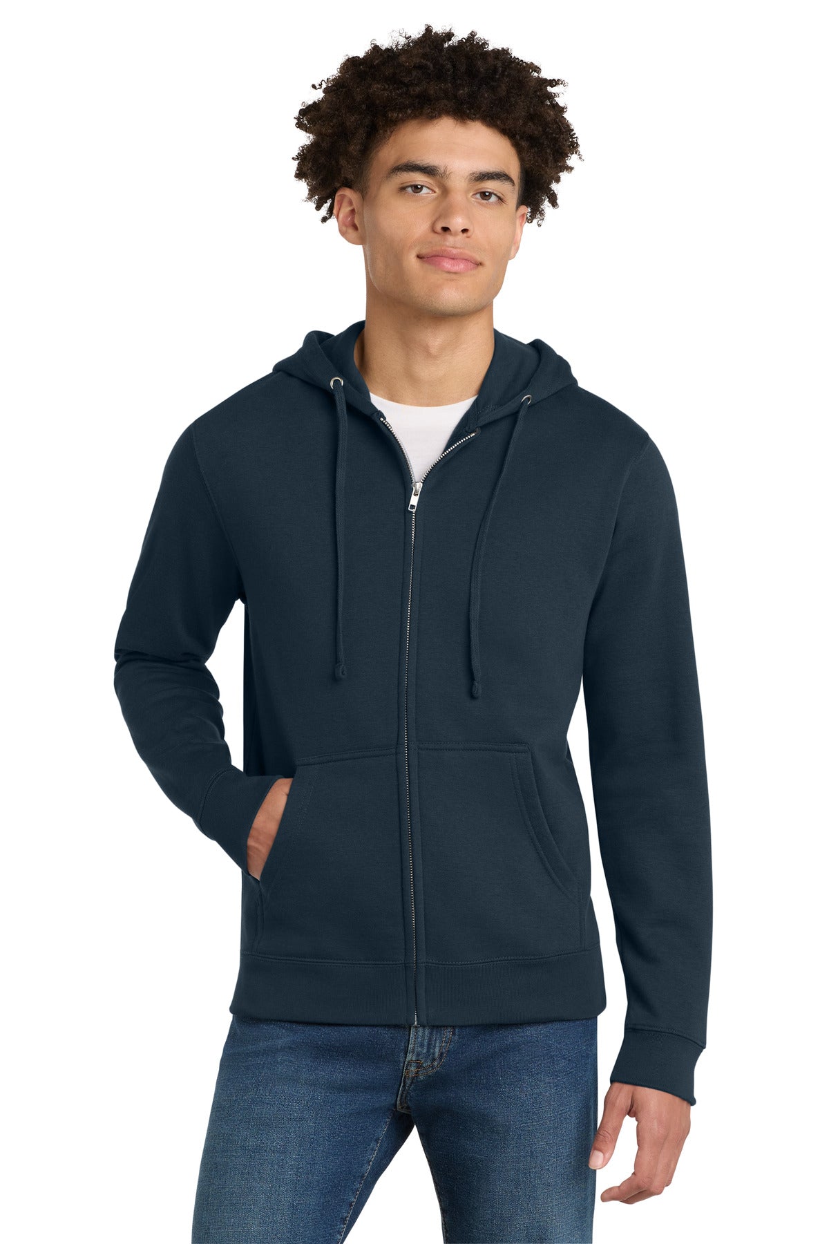 District DT6102 V.I.T. Fleece Full-Zip Hoodie