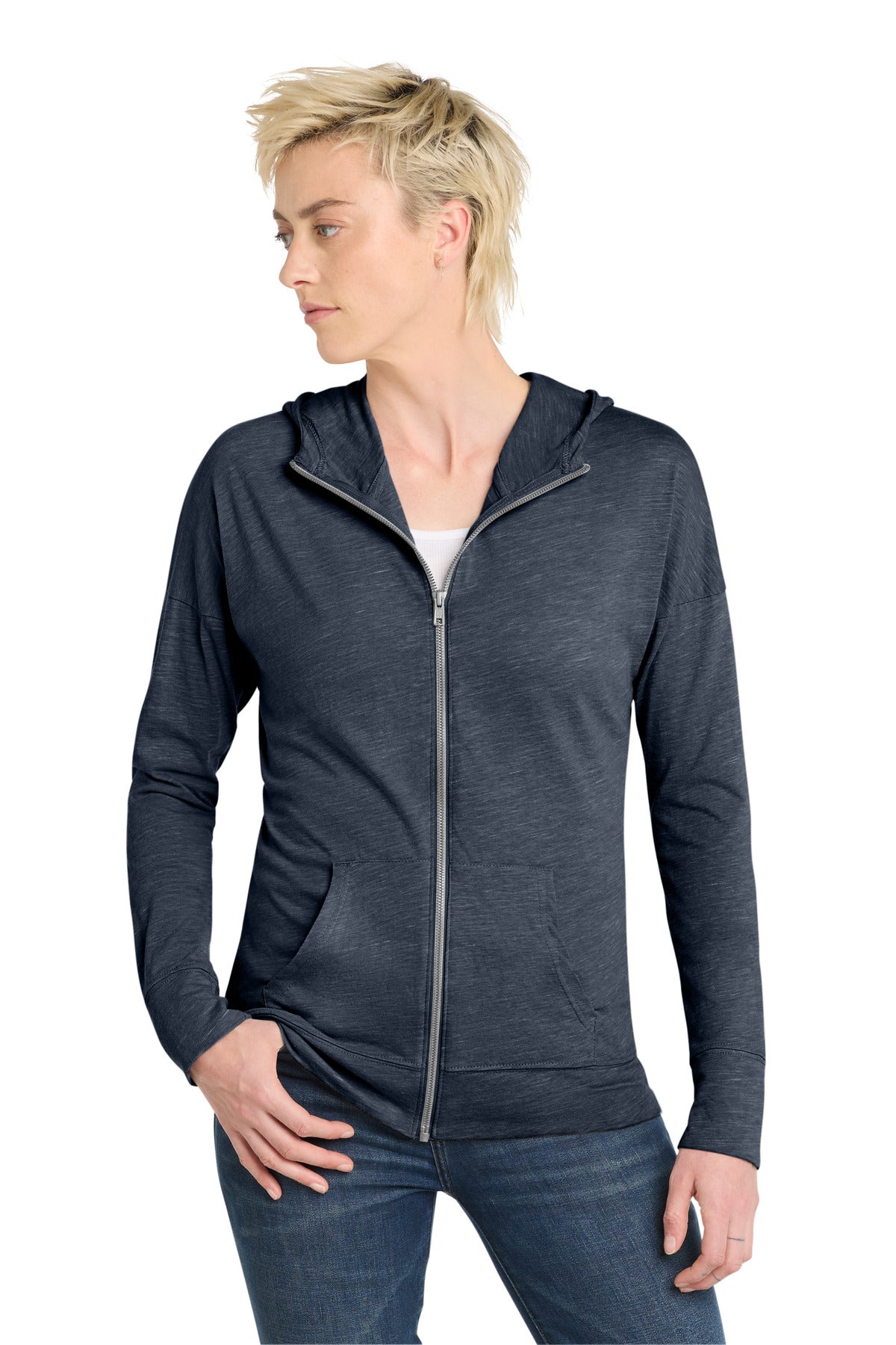 District DT665 Women's Medal Full-Zip Hoodie