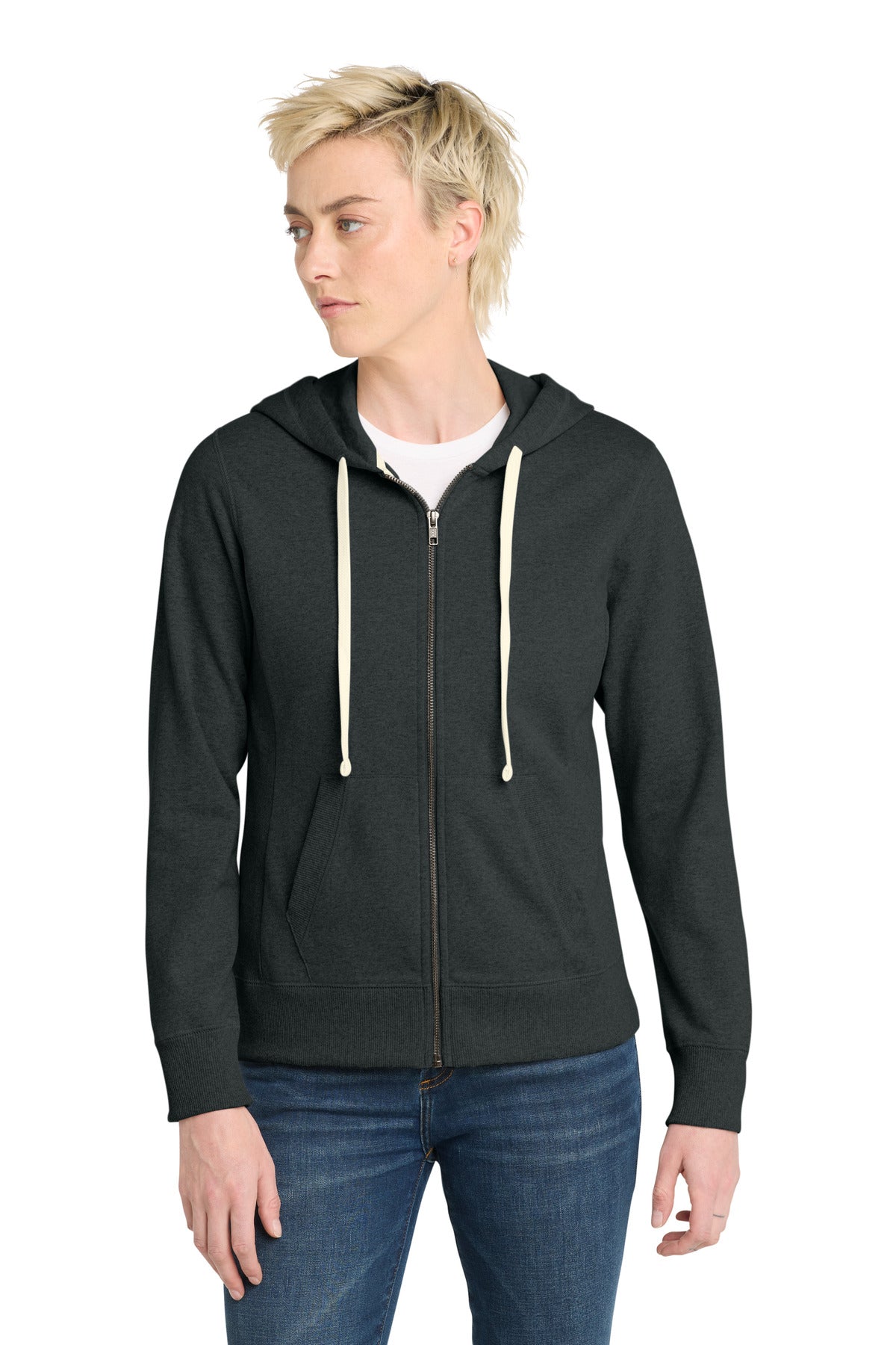 District DT8103 Women's Re-Fleece Full-Zip Hoodie