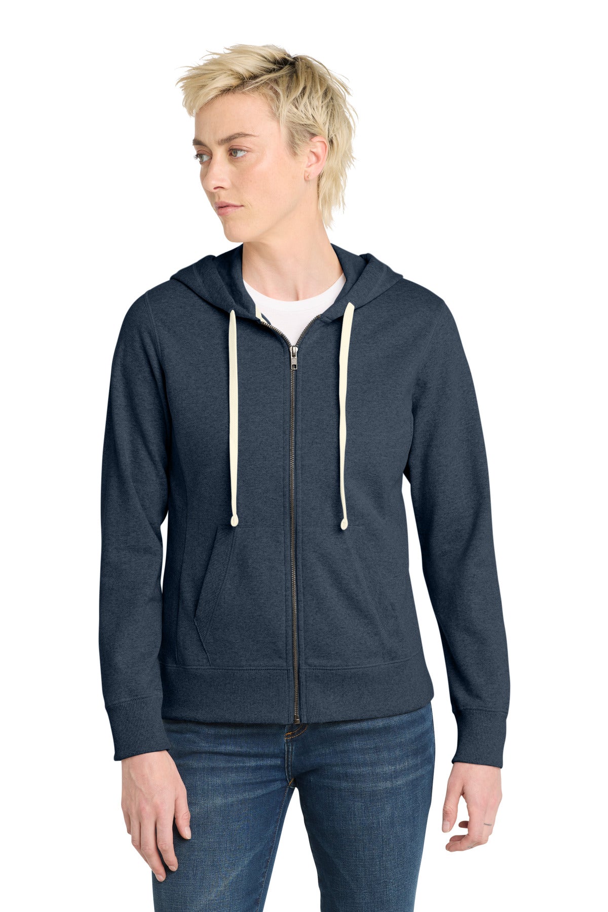 District DT8103 Women's Re-Fleece Full-Zip Hoodie