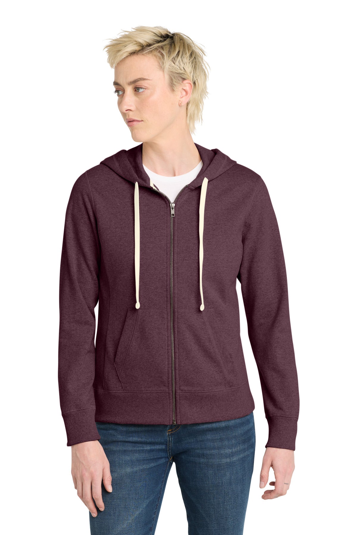 District DT8103 Women's Re-Fleece Full-Zip Hoodie