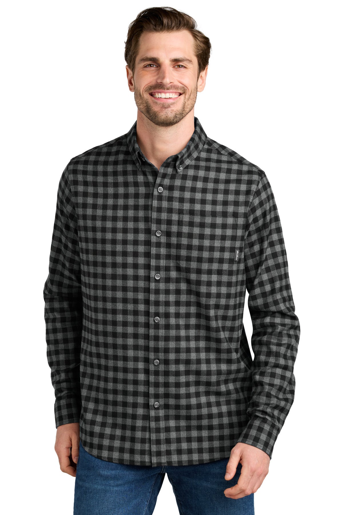 Eddie Bauer EB610 Long Sleeve Favorite Flannel Plaid Shirt