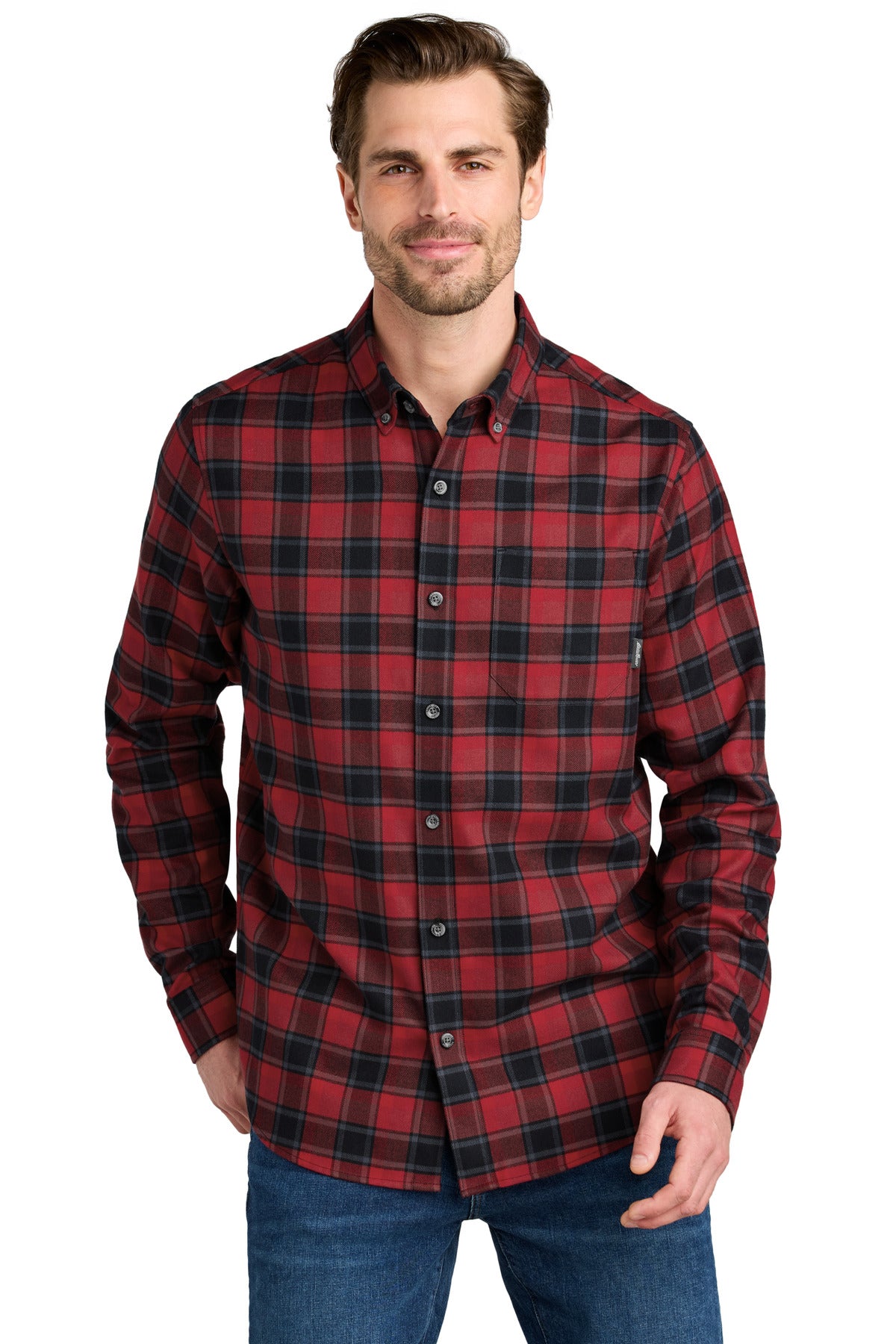 Eddie Bauer EB610 Long Sleeve Favorite Flannel Plaid Shirt