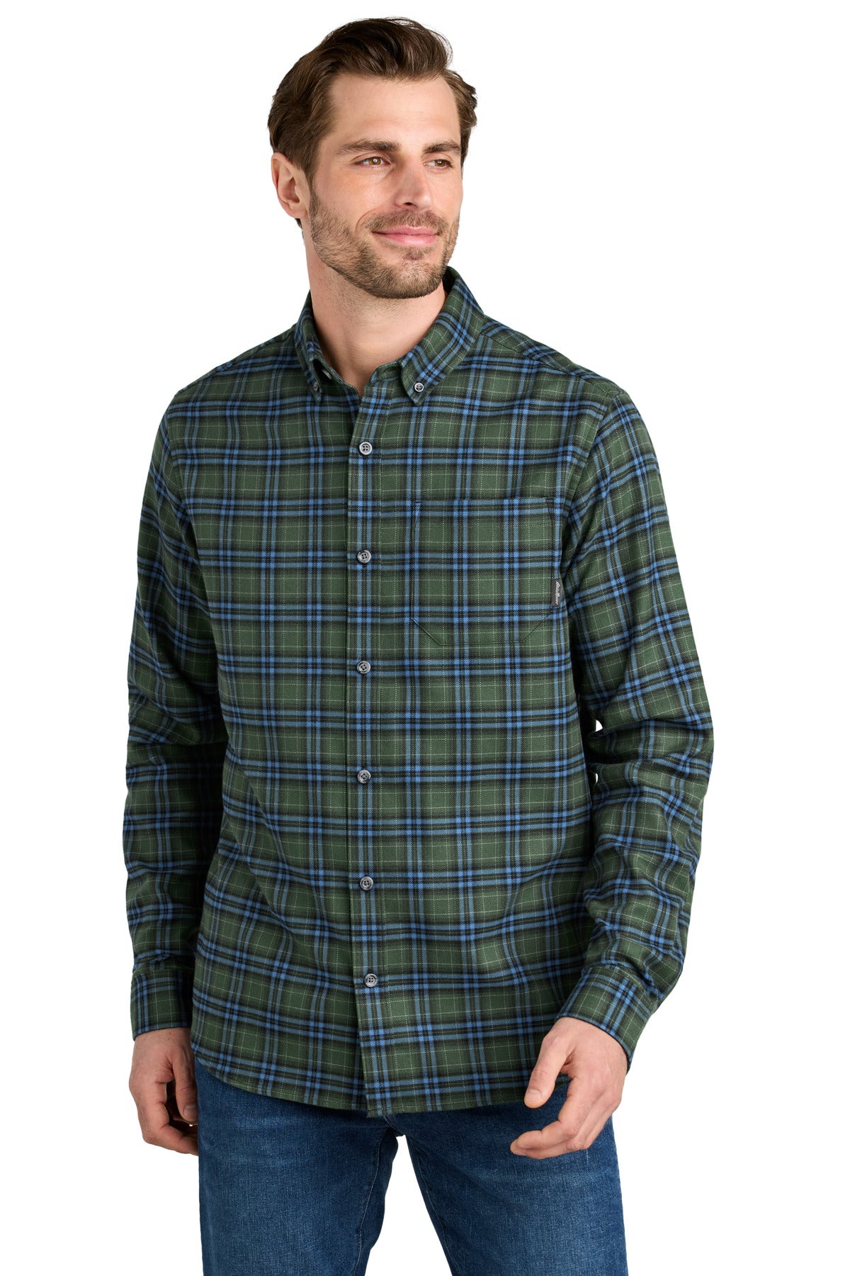 Eddie Bauer EB610 Long Sleeve Favorite Flannel Plaid Shirt