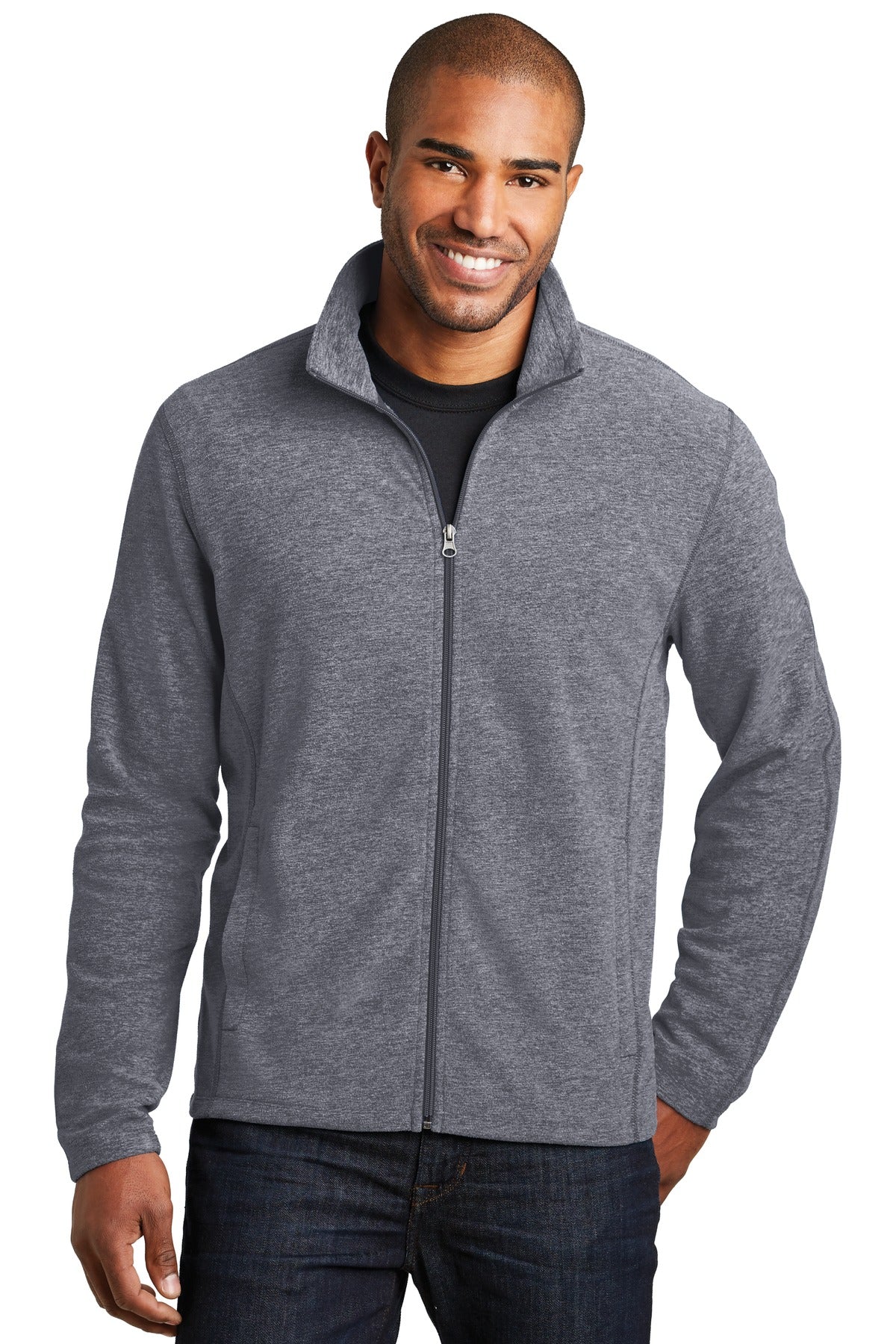 Port Authority F235 Heather Microfleece Full-Zip Jacket