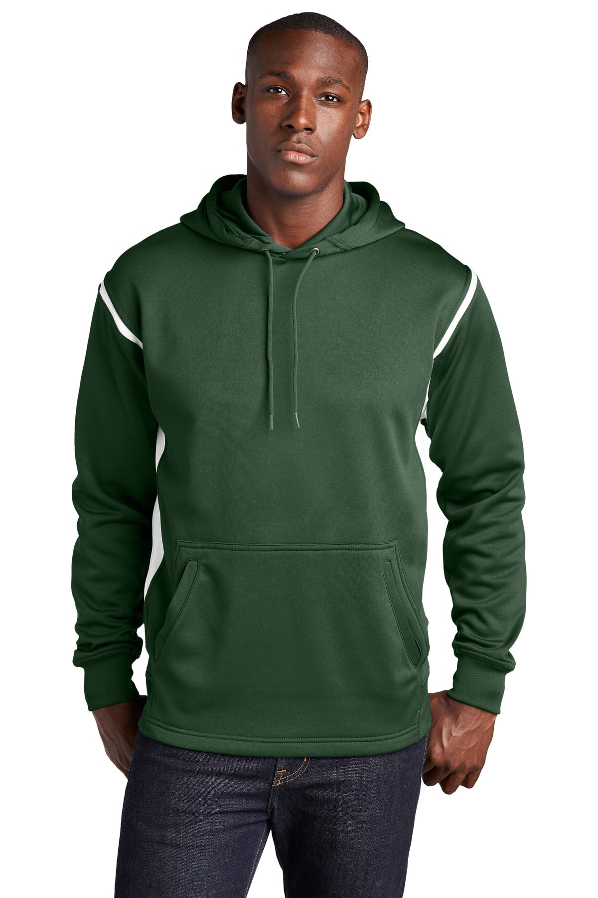 Sport-Tek F246 Tech Fleece Colorblock Hooded Sweatshirt