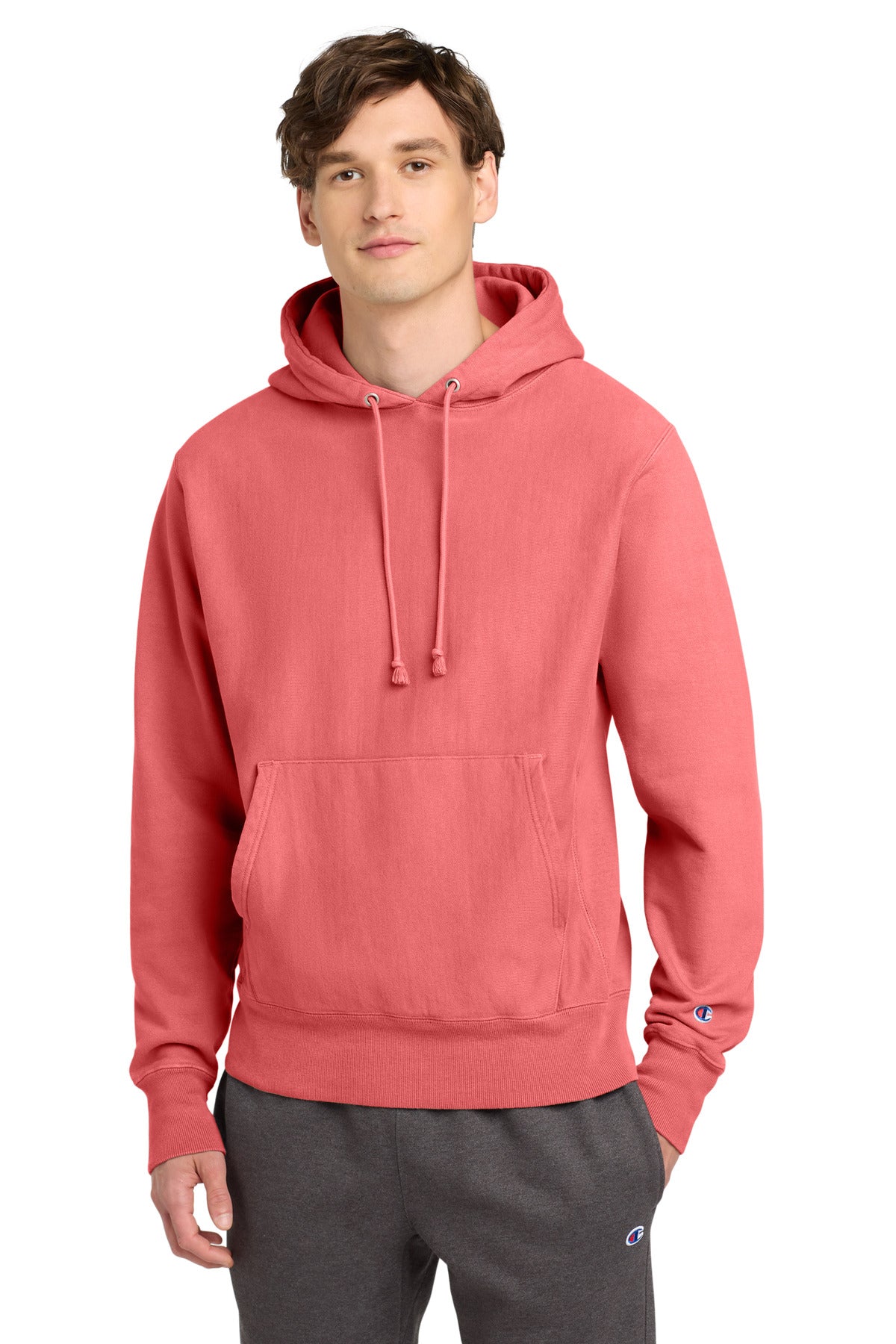 Champion GDS101 Reverse Weave Garment-Dyed Hooded Sweatshirt