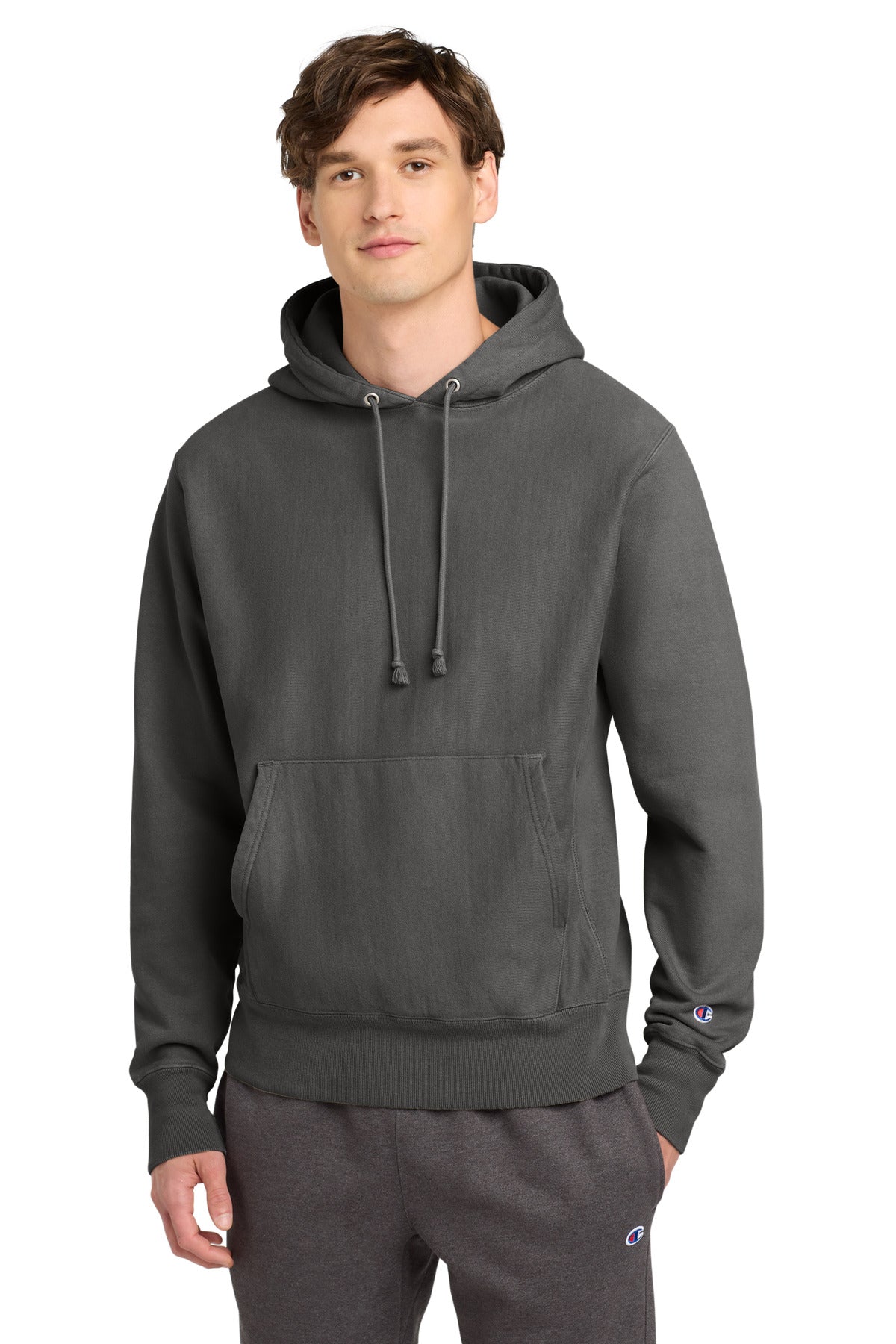 Champion GDS101 Reverse Weave Garment-Dyed Hooded Sweatshirt