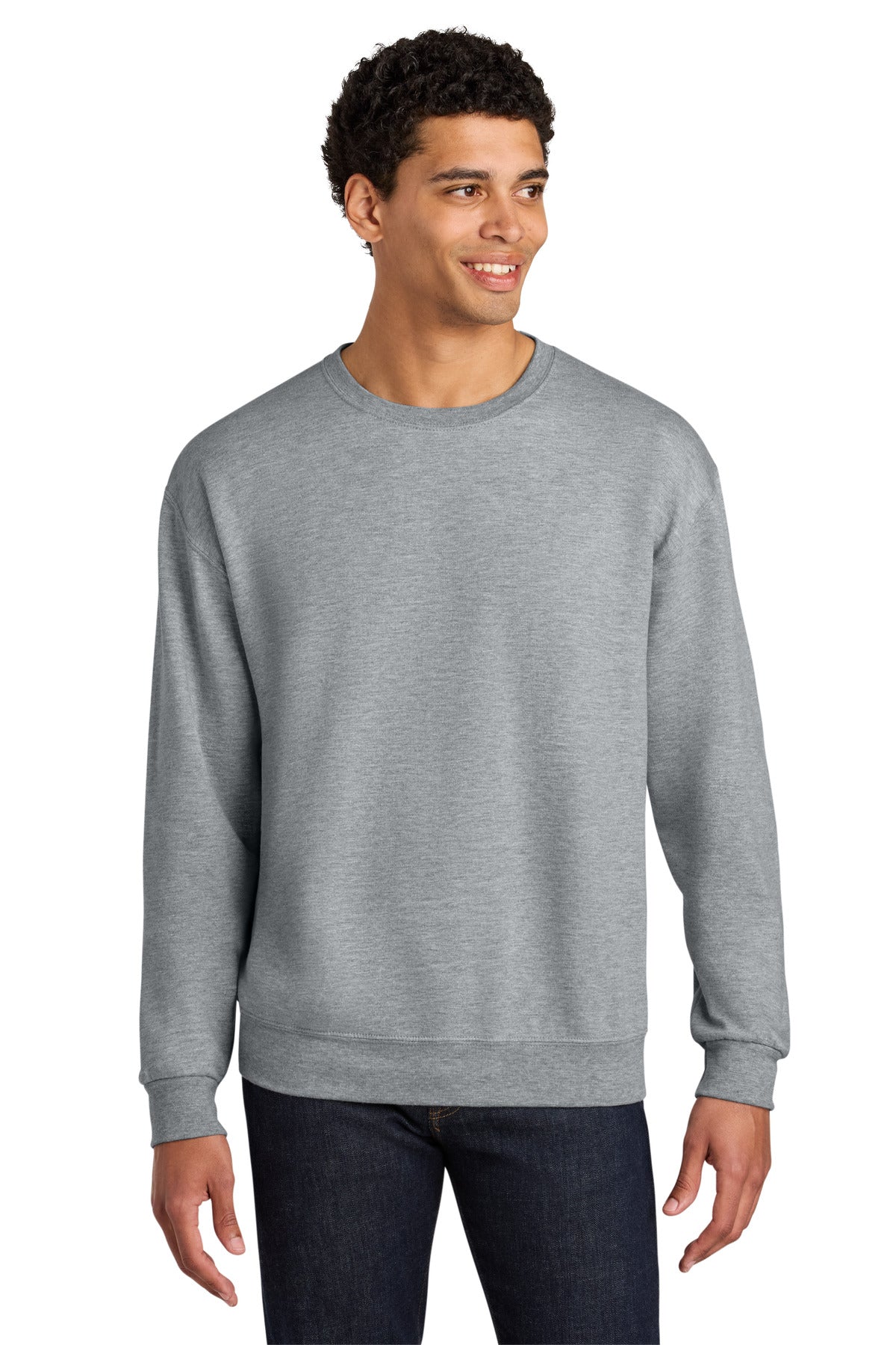Unisex CVC Ring Spun Crewneck Sweatshirt - 7.6 oz | Jerzees Ultimate IC48M