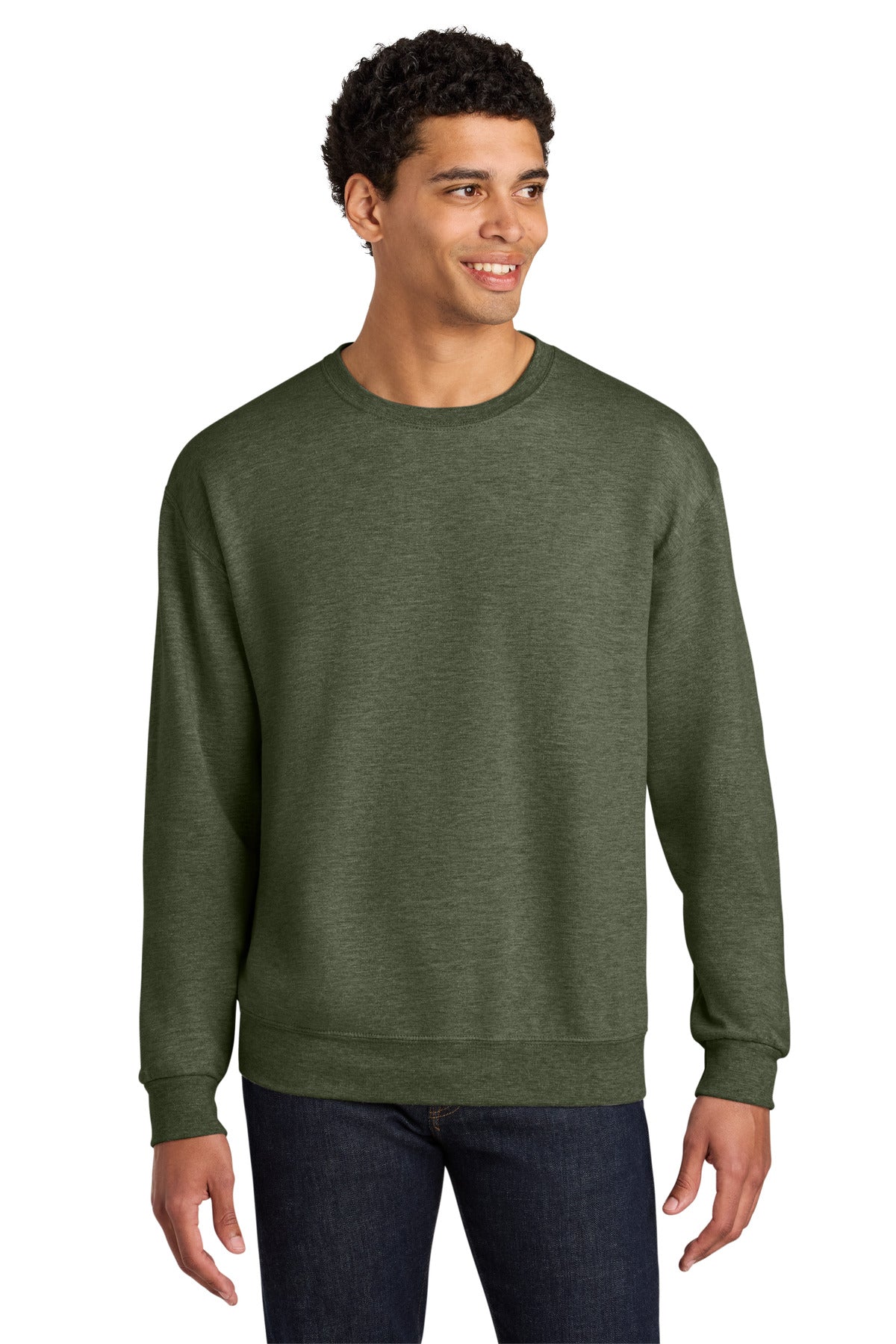 Unisex CVC Ring Spun Crewneck Sweatshirt - 7.6 oz | Jerzees Ultimate IC48M
