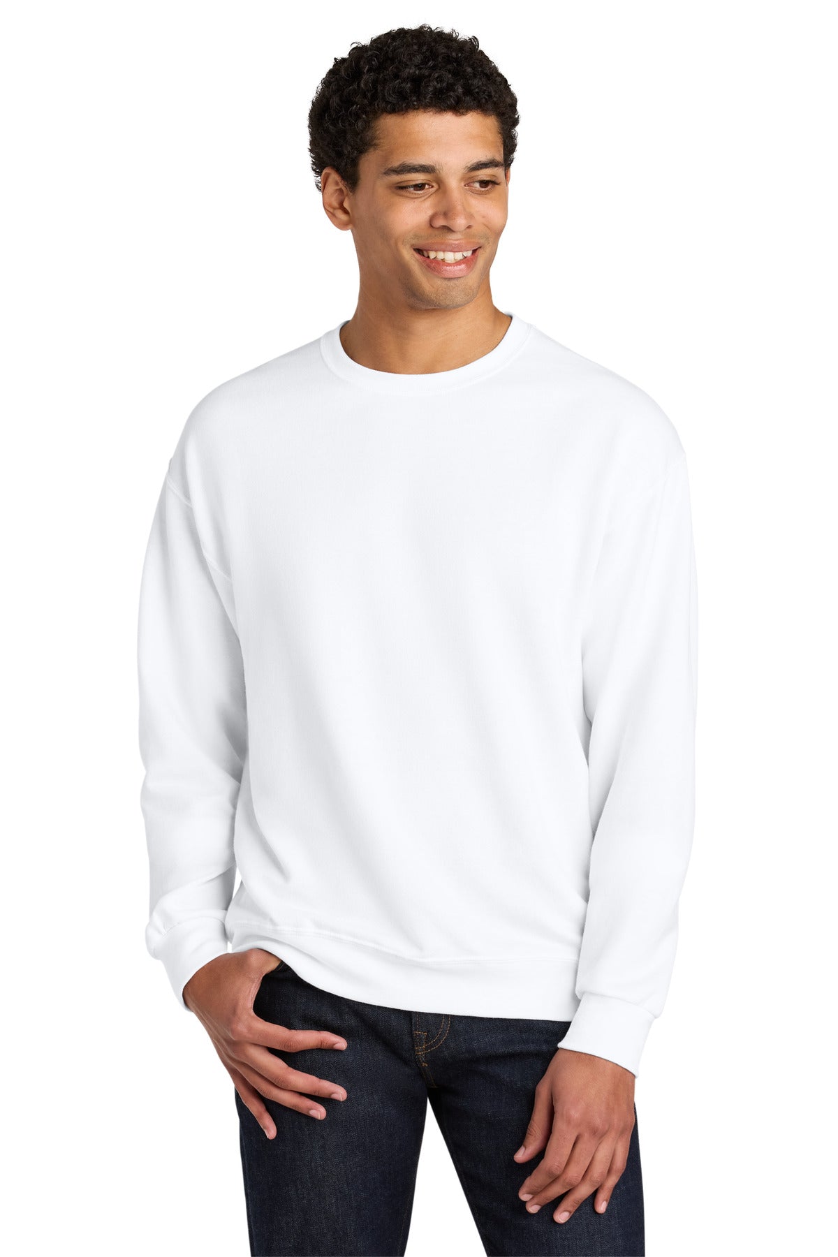 Unisex CVC Ring Spun Crewneck Sweatshirt - 7.6 oz | Jerzees Ultimate IC48M