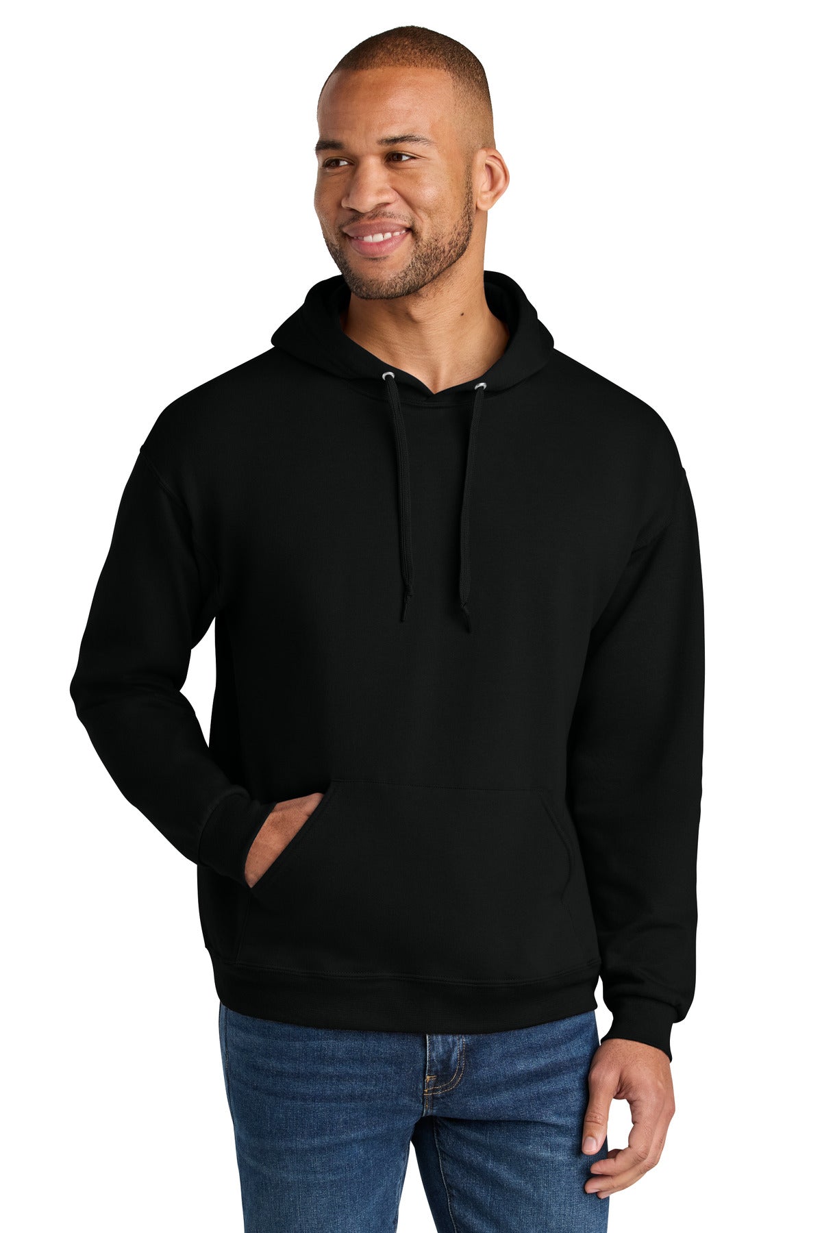 Unisex CVC Ring Spun Hooded Sweatshirt - 7.6 oz | Jerzees Ultimate IC49M