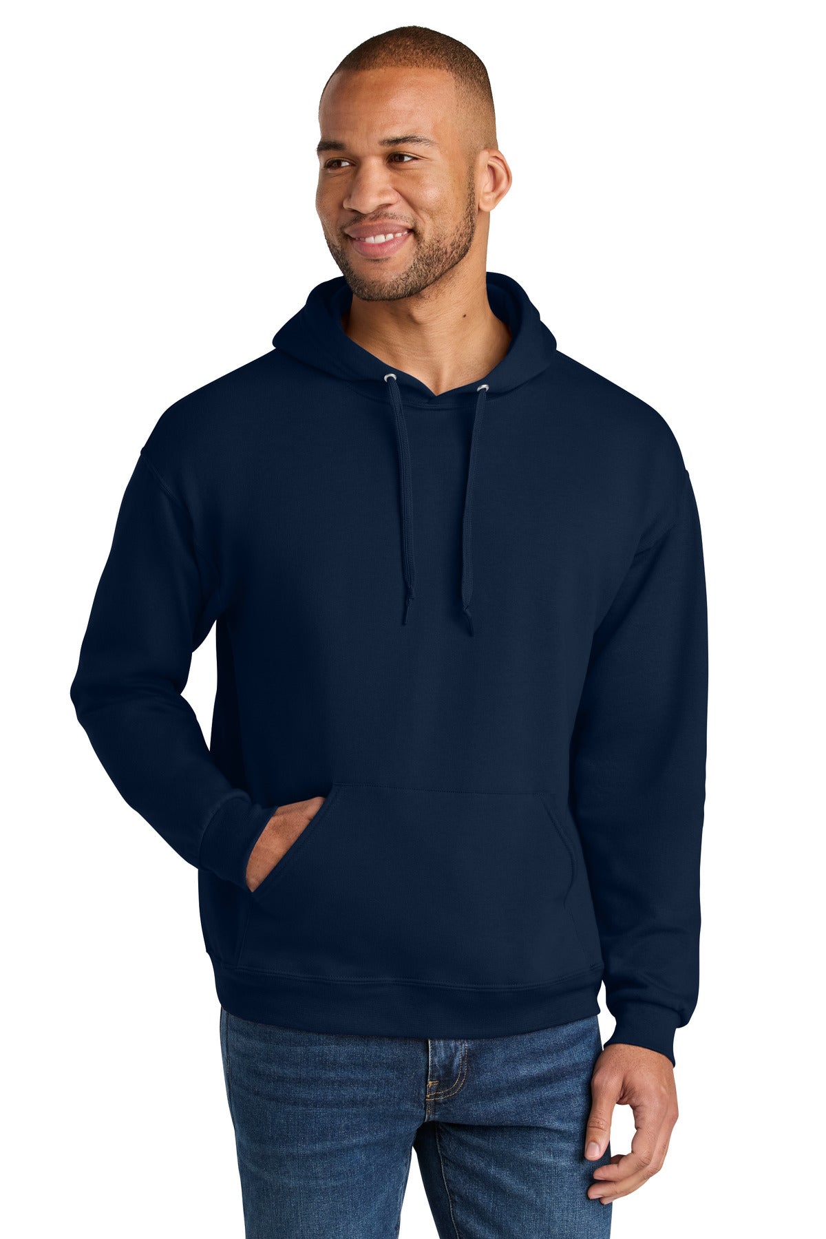 Unisex CVC Ring Spun Hooded Sweatshirt - 7.6 oz | Jerzees Ultimate IC49M