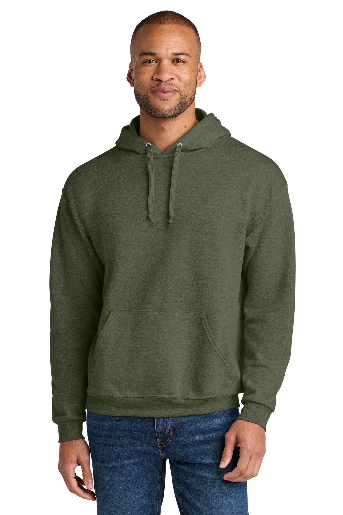 Unisex CVC Ring Spun Hooded Sweatshirt - 7.6 oz | Jerzees Ultimate IC49M