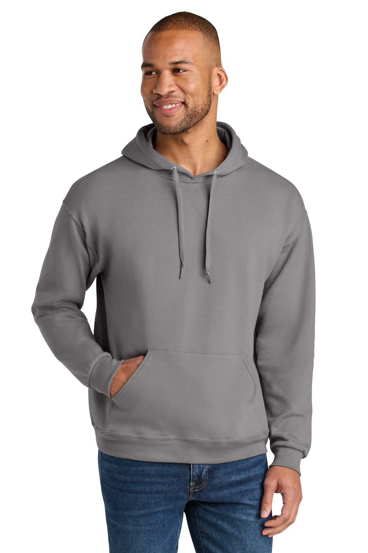 Unisex CVC Ring Spun Hooded Sweatshirt - 7.6 oz | Jerzees Ultimate IC49M