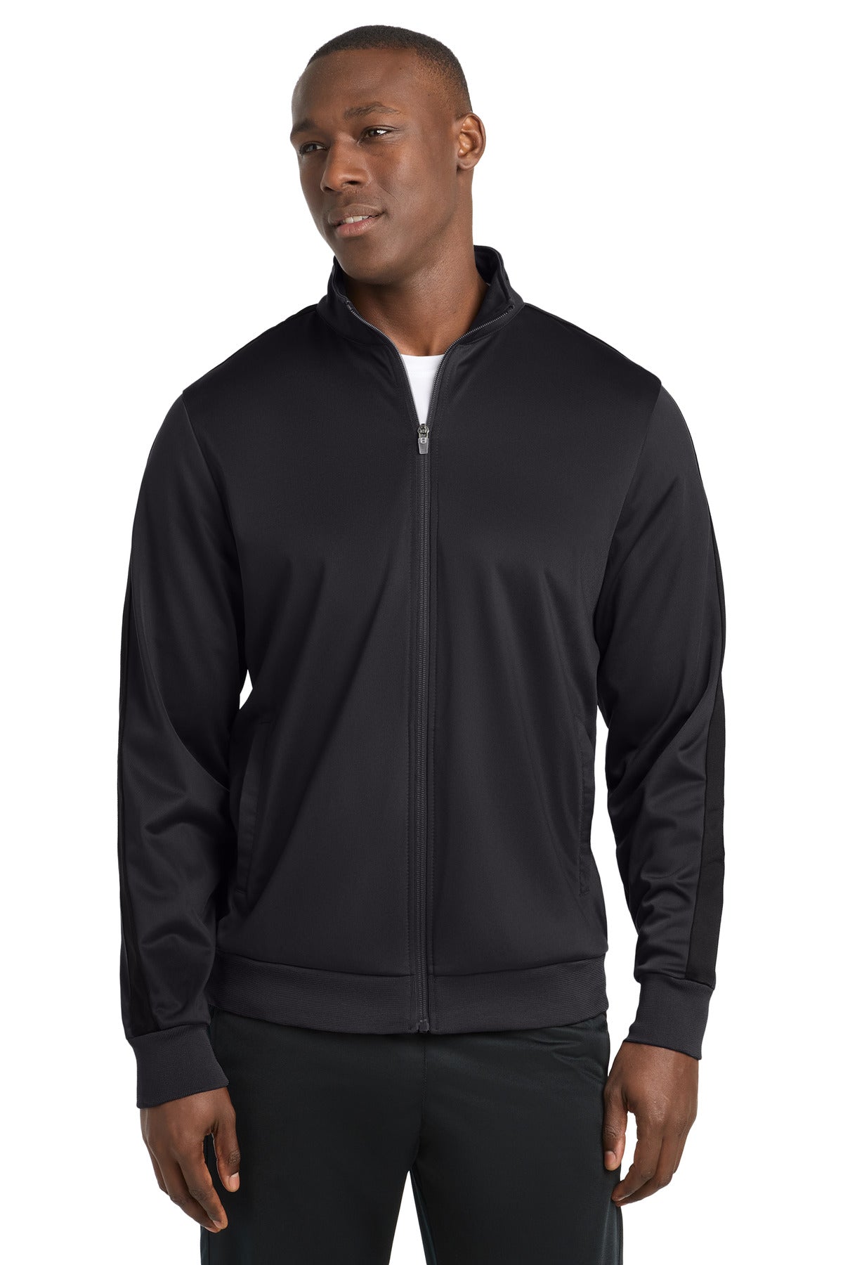 Tricot Sleeve Stripe Track Jacket | Sport-Tek JST94