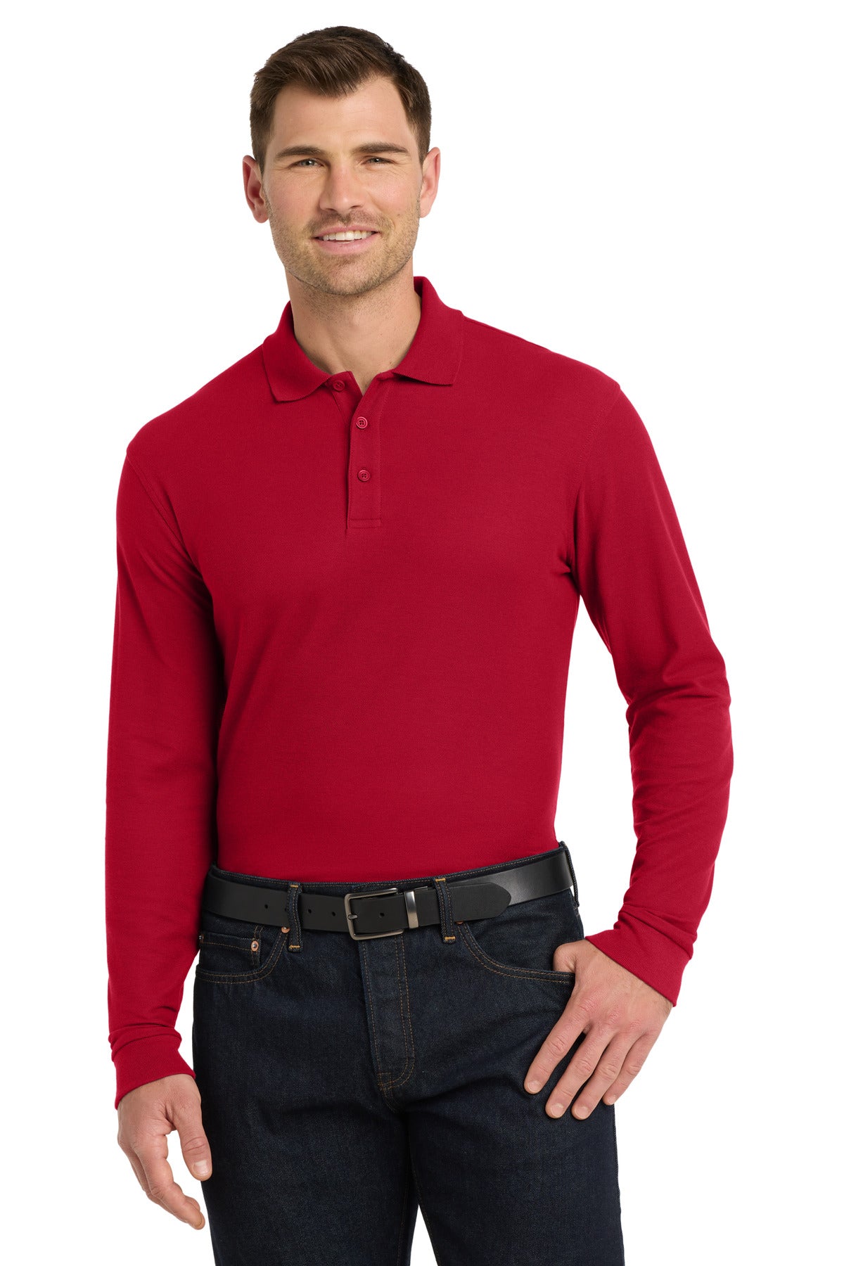 Port Authority K100LS Long Sleeve Core Classic Pique Polo