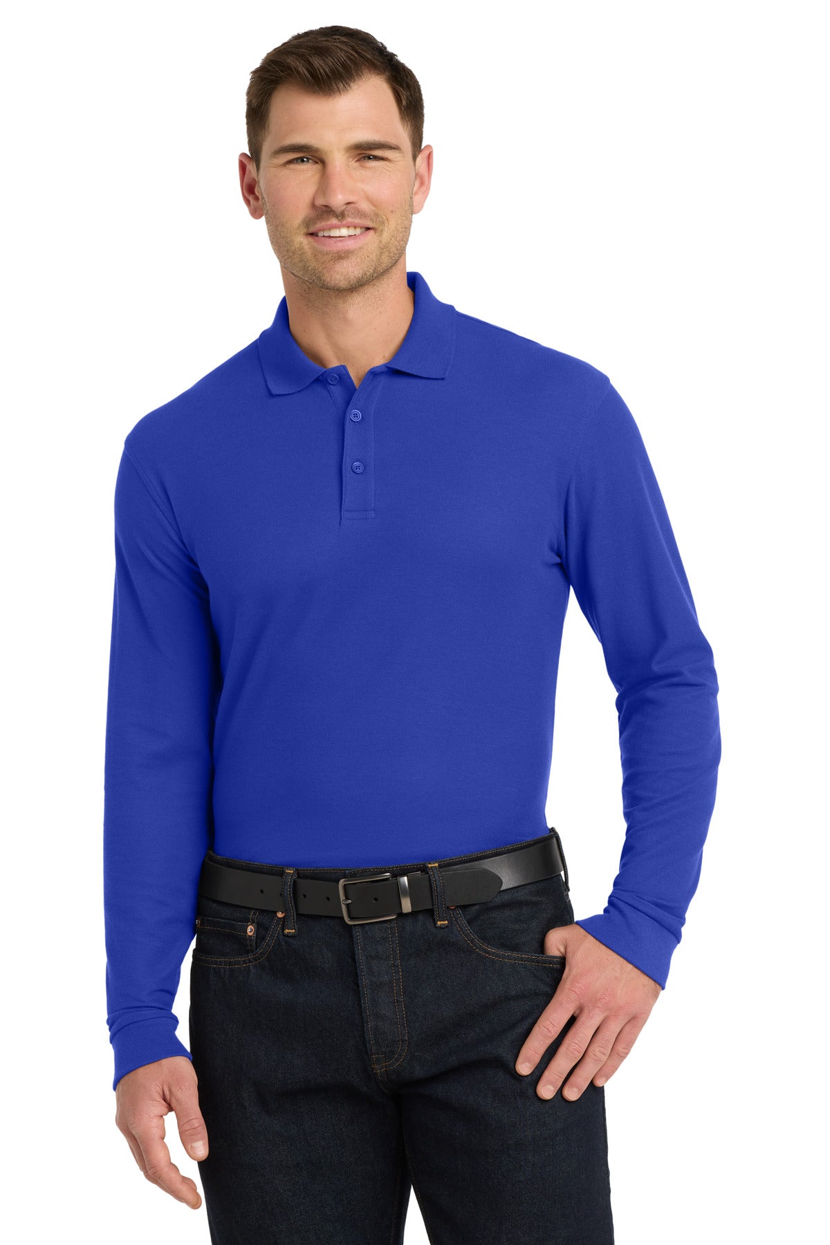 Port Authority K100LS Long Sleeve Core Classic Pique Polo