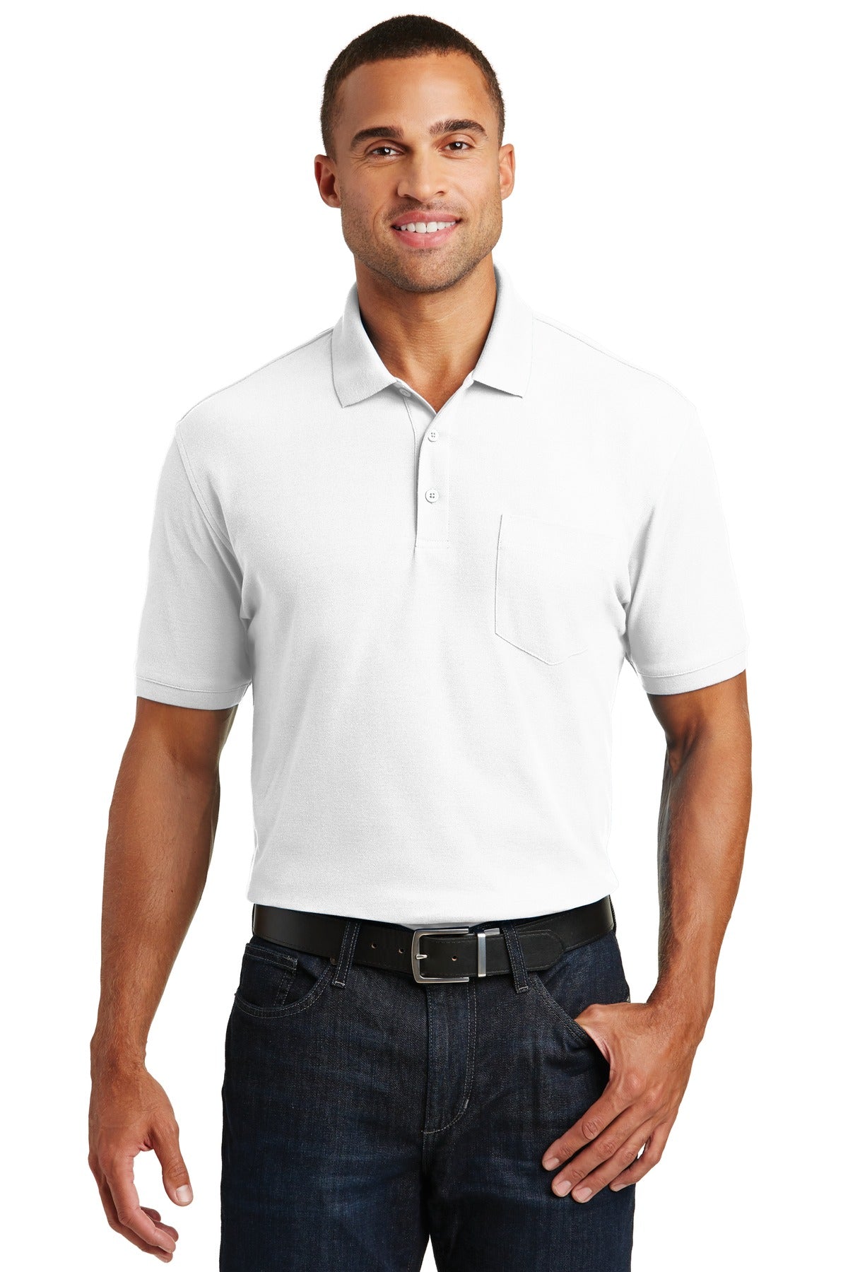 Port Authority K100P Core Classic Pique Pocket Polo