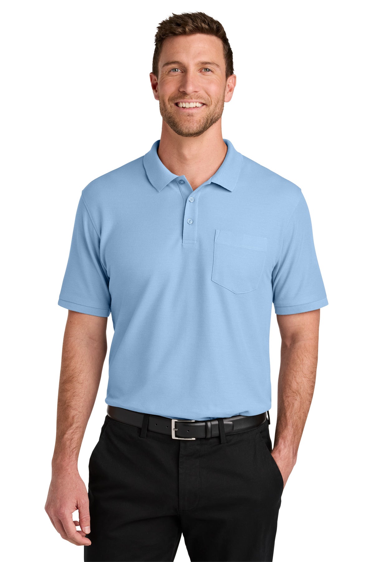 Port Authority K200P Wearever Signature Pique Pocket Polo