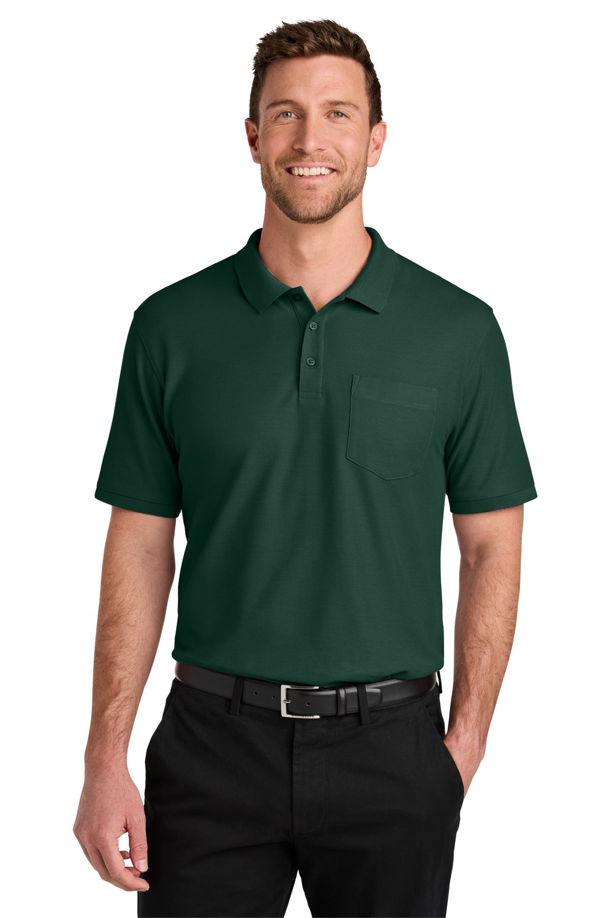 Port Authority K200P Wearever Signature Pique Pocket Polo