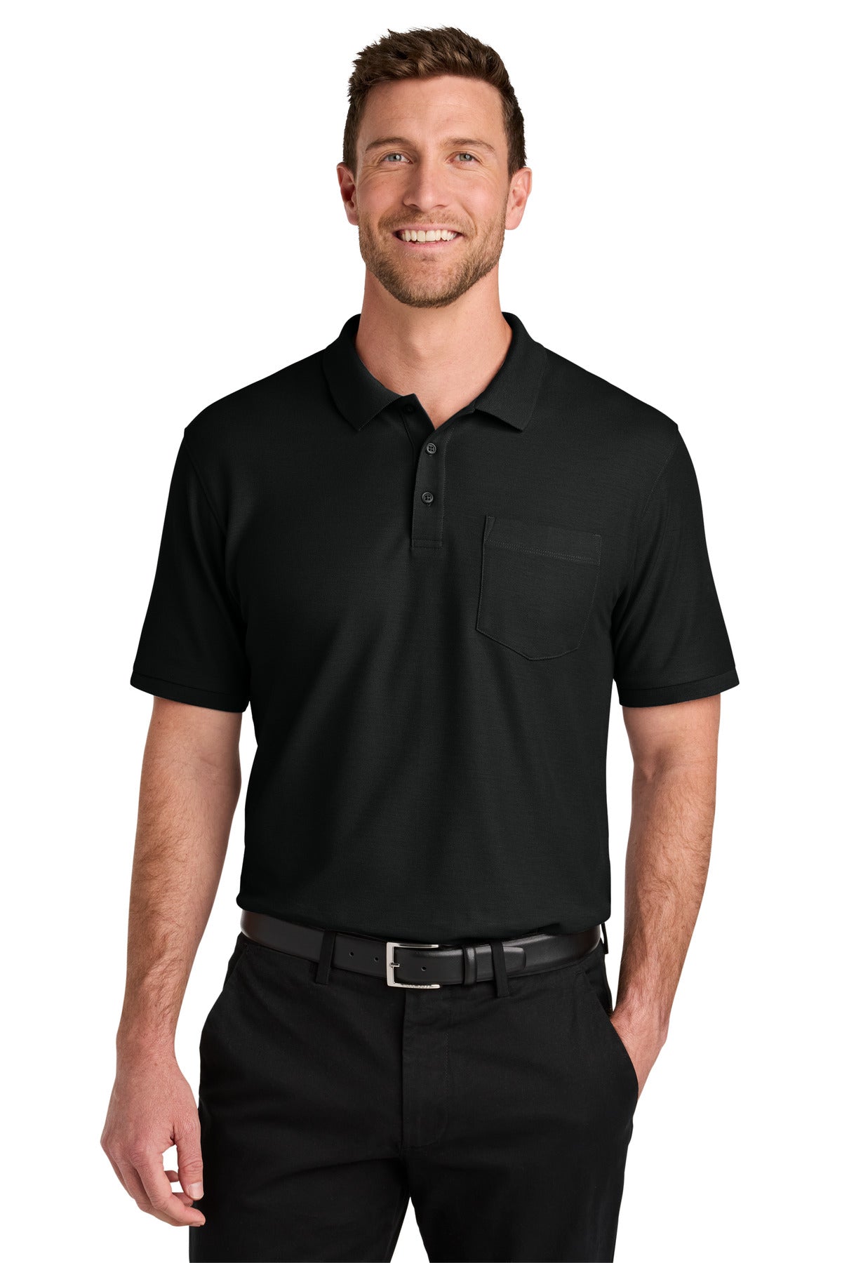 Port Authority K200P Wearever Signature Pique Pocket Polo