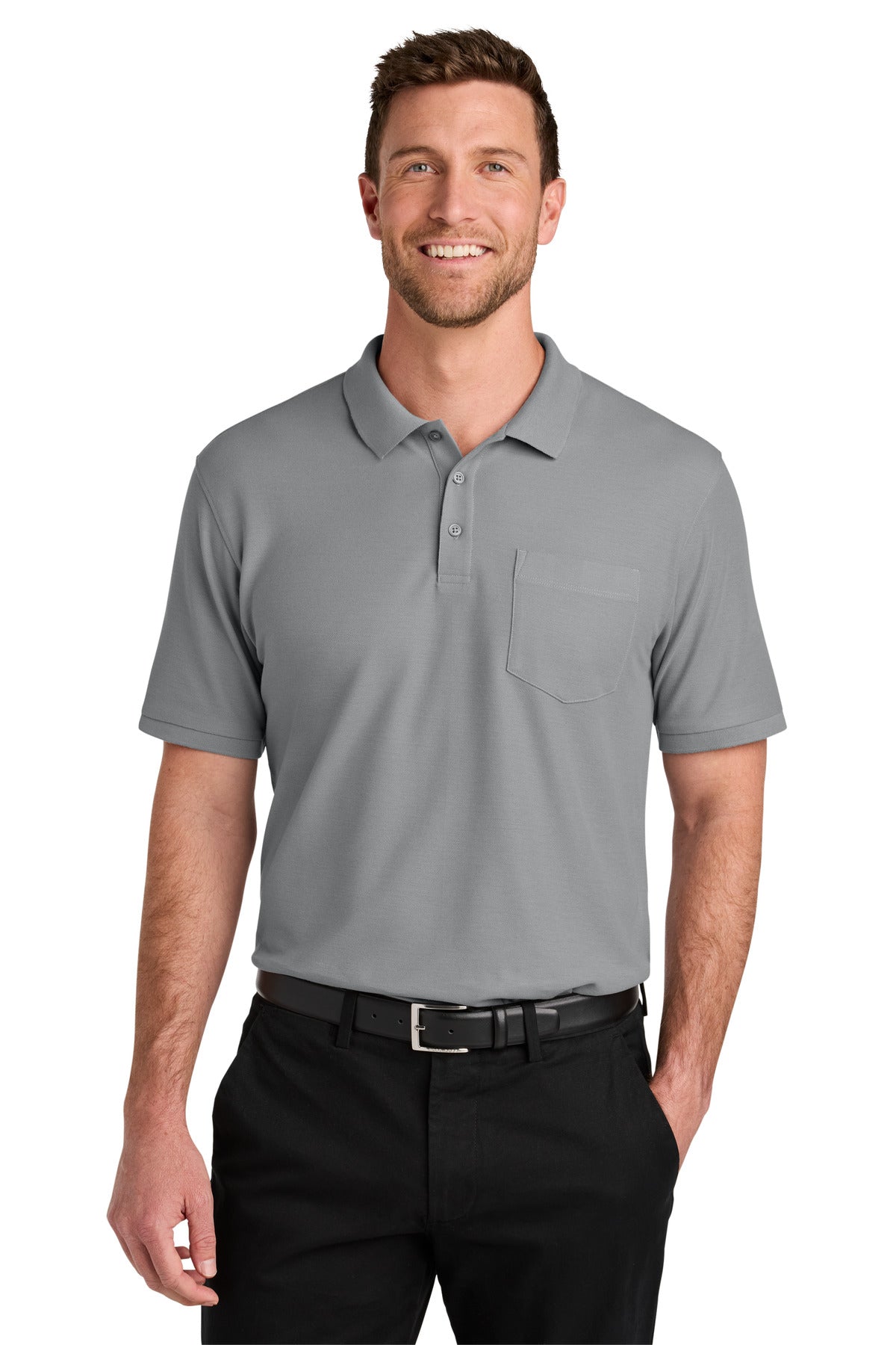 Port Authority K200P Wearever Signature Pique Pocket Polo
