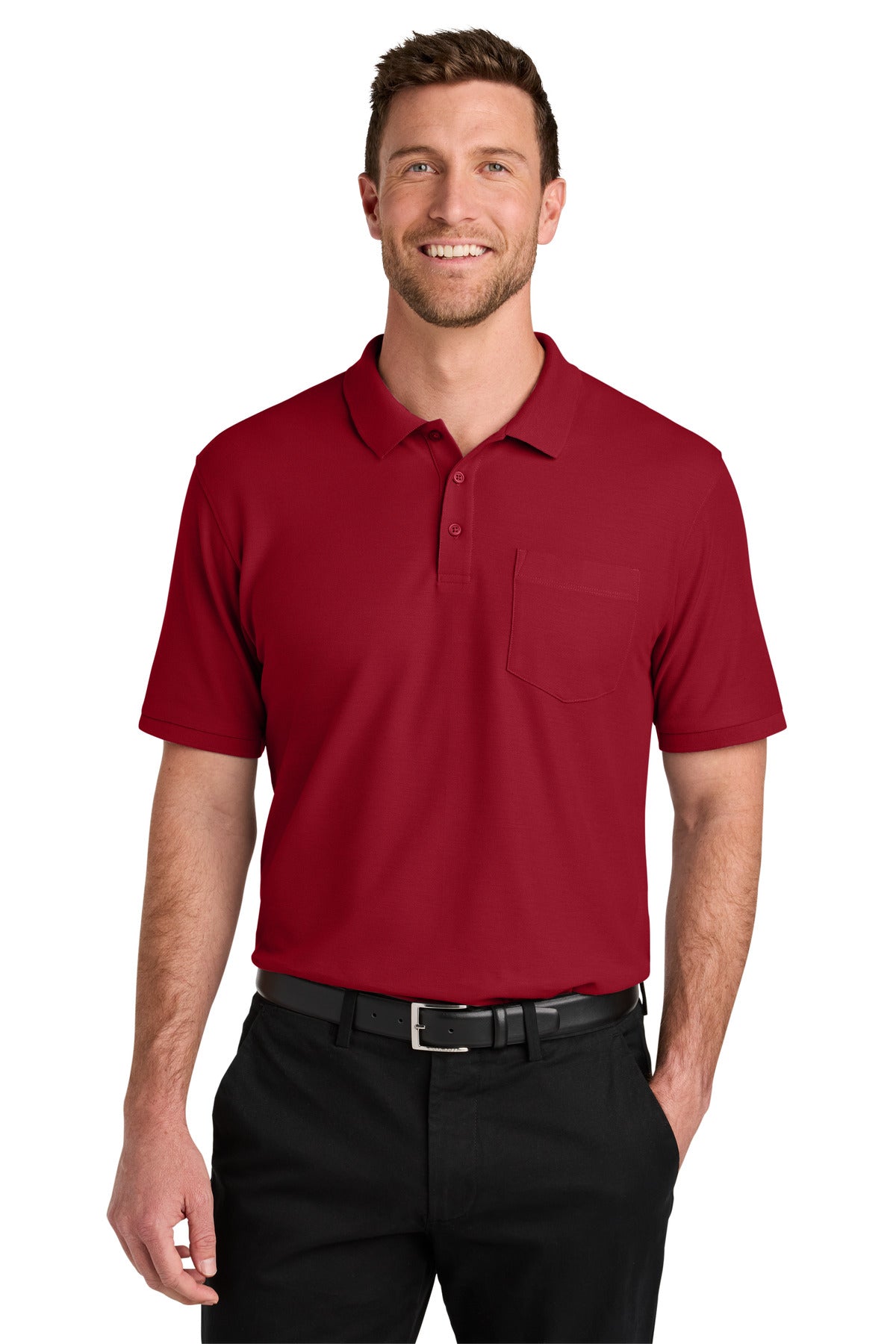 Port Authority K200P Wearever Signature Pique Pocket Polo