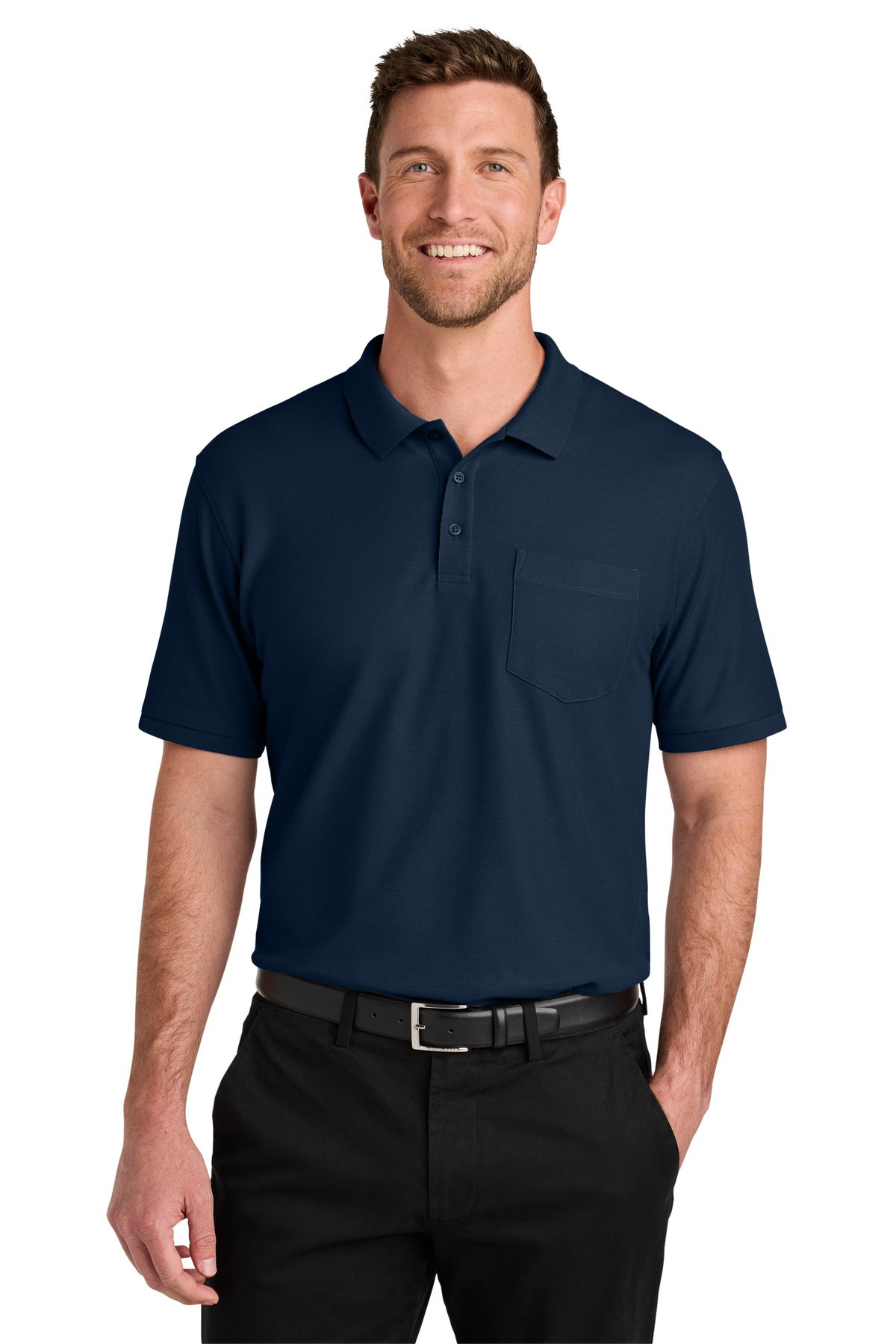 Port Authority K200P Wearever Signature Pique Pocket Polo