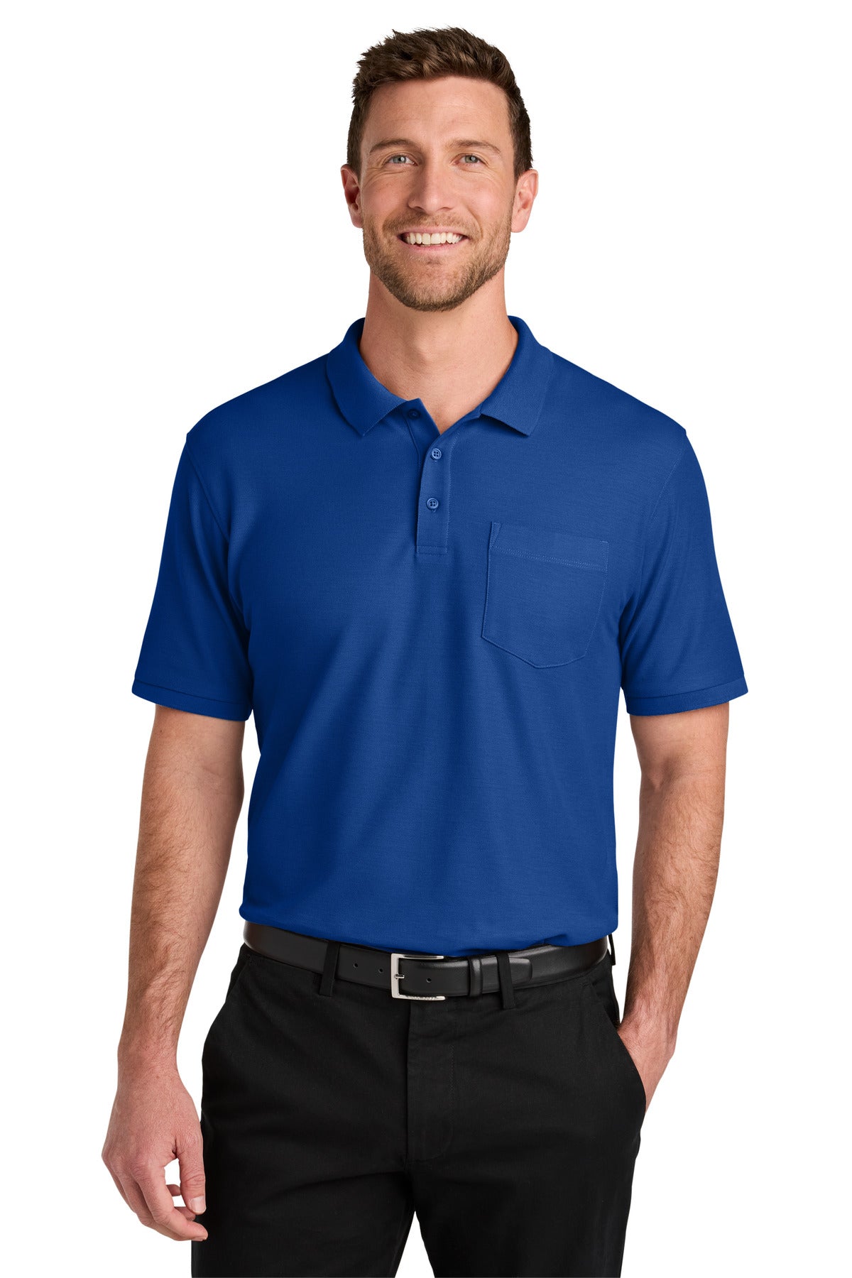 Port Authority K200P Wearever Signature Pique Pocket Polo