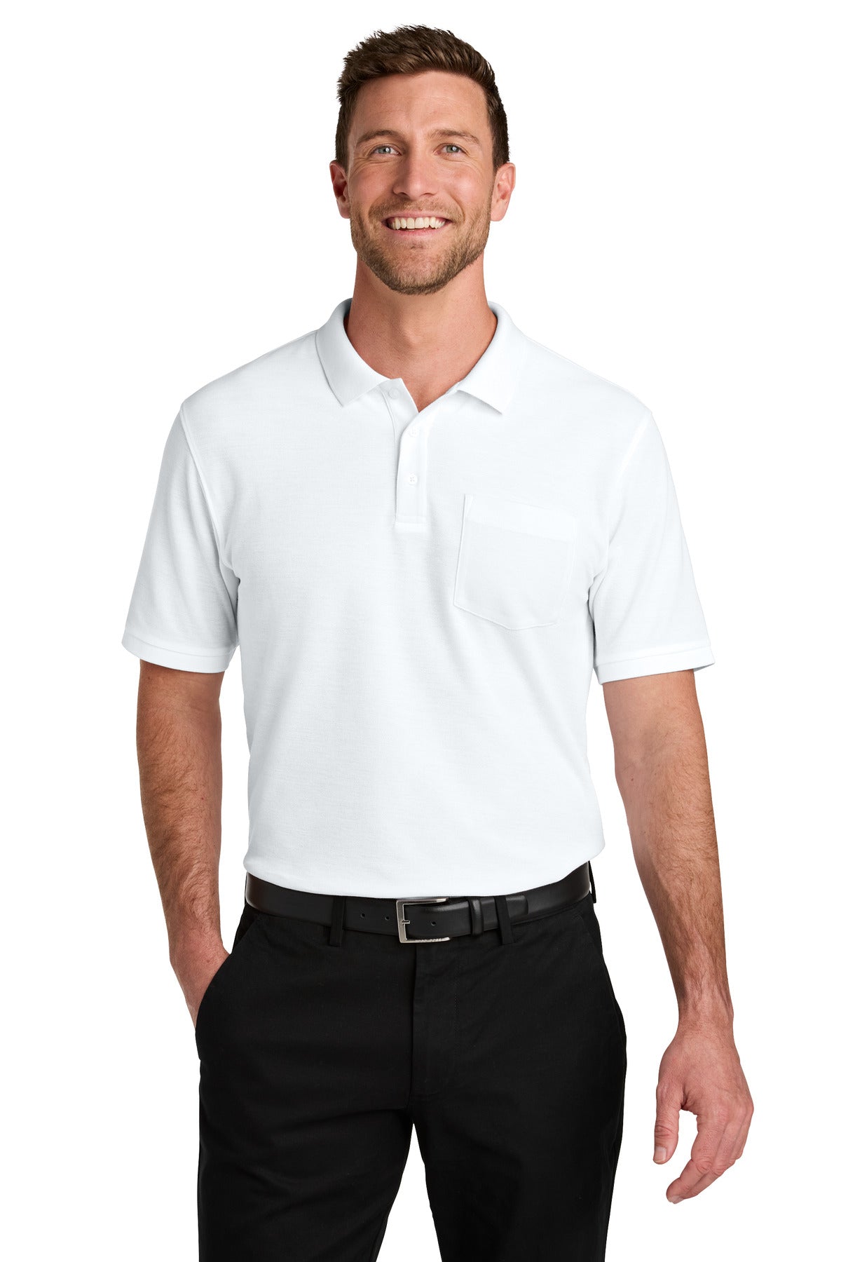 Port Authority K200P Wearever Signature Pique Pocket Polo